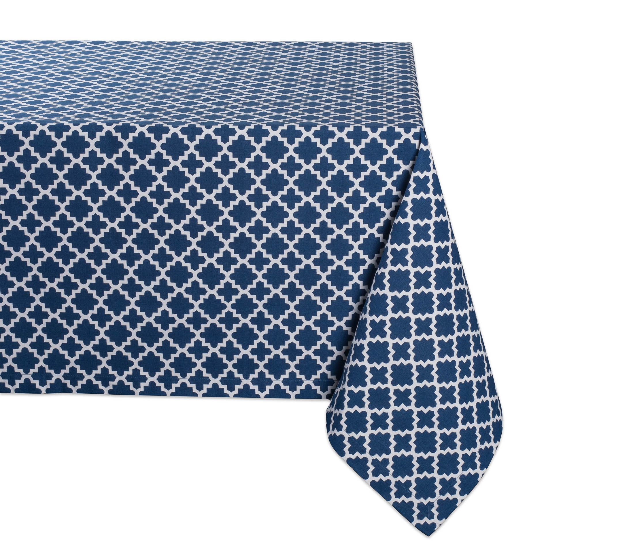 Design Imports Lattice Print Tablecloth, 60" x4"
