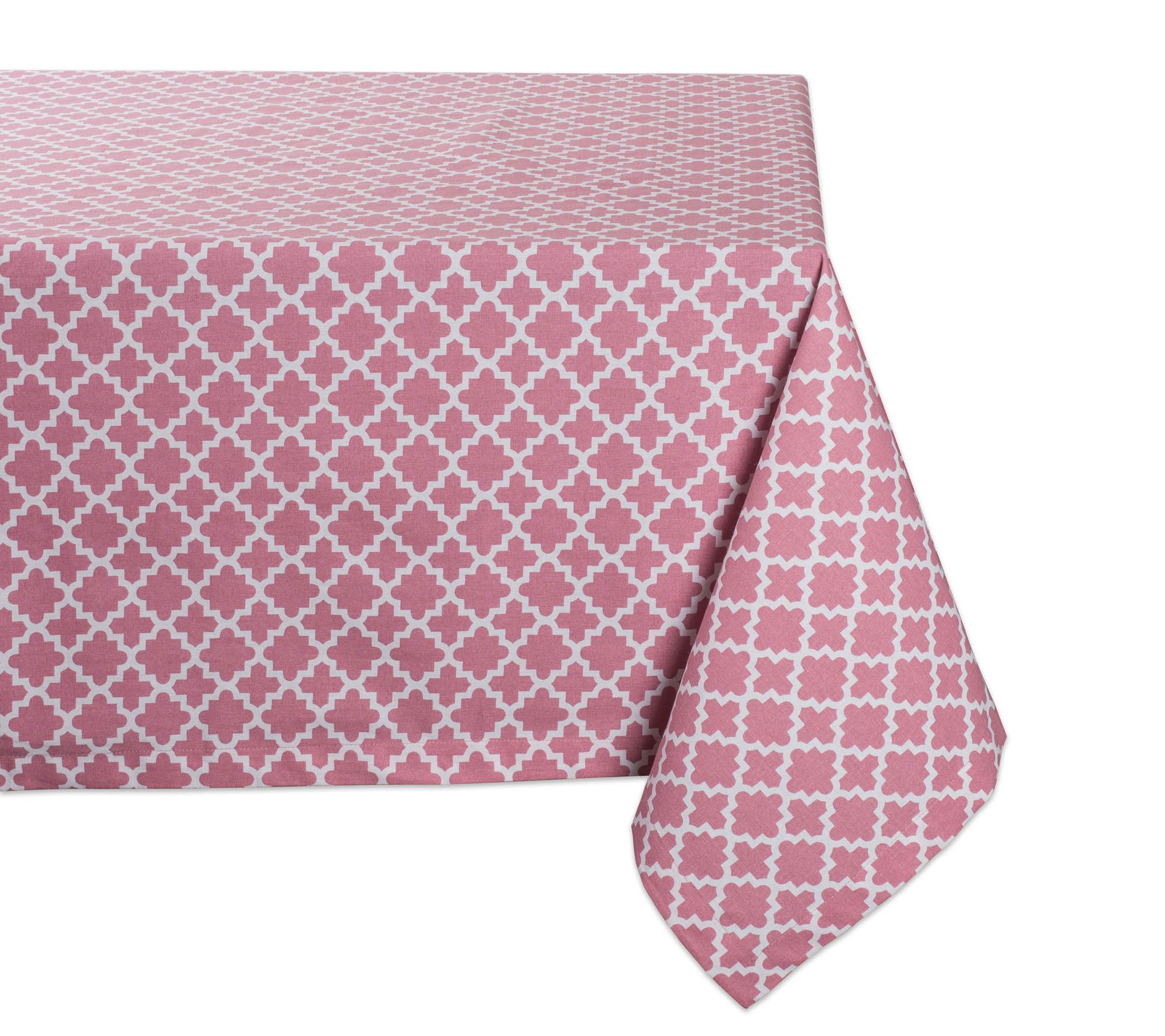 Design Imports Lattice Print Tablecloth, 60" x4"