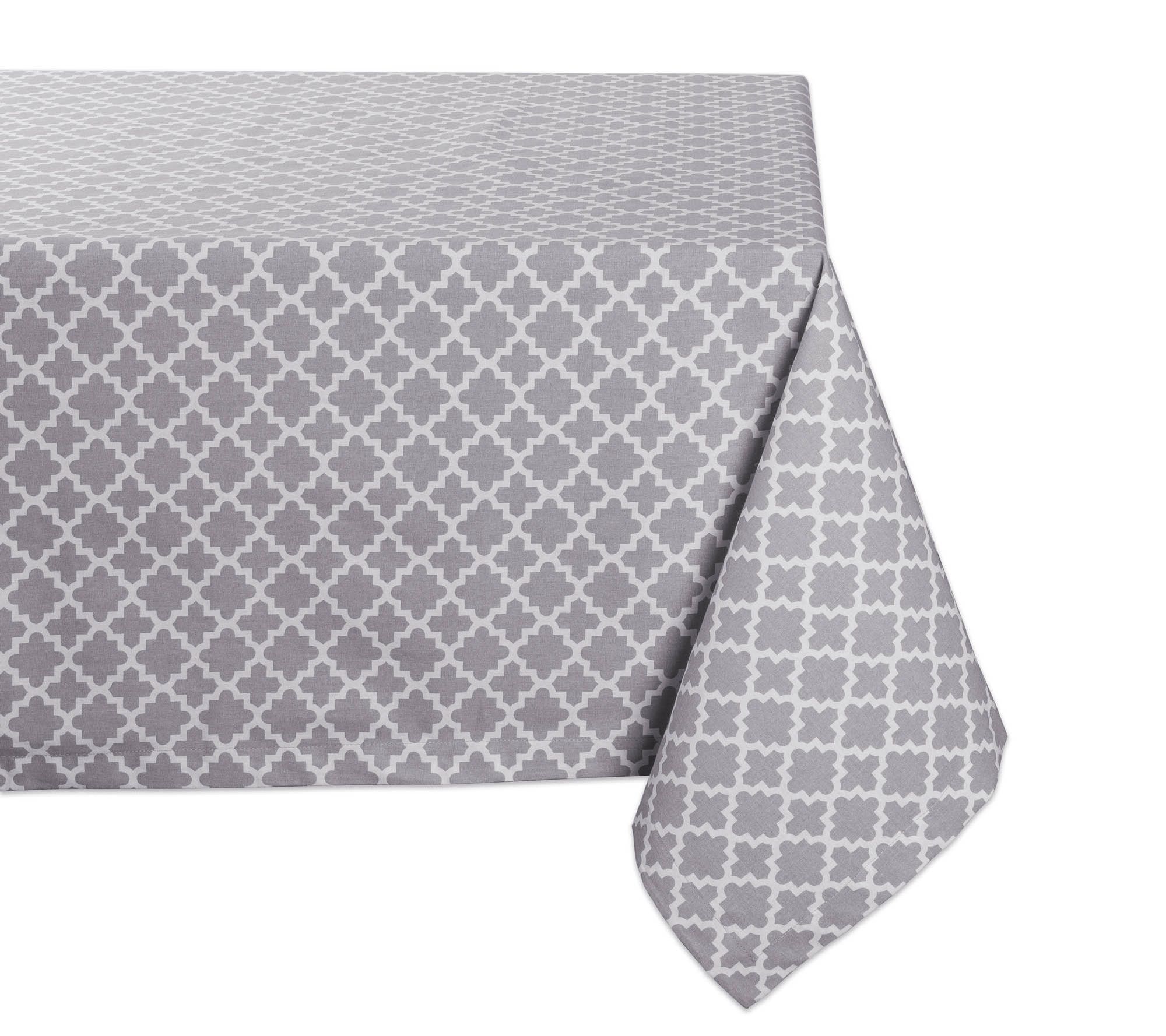 Design Imports Lattice Print Tablecloth, 60" x84"