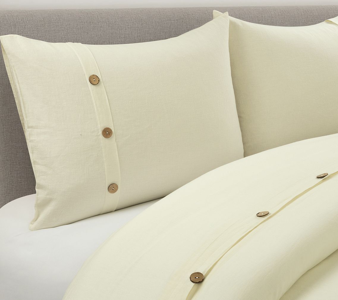 Belgian Flax Duvet Cover 3-Piece Set King/CK byLush Decor