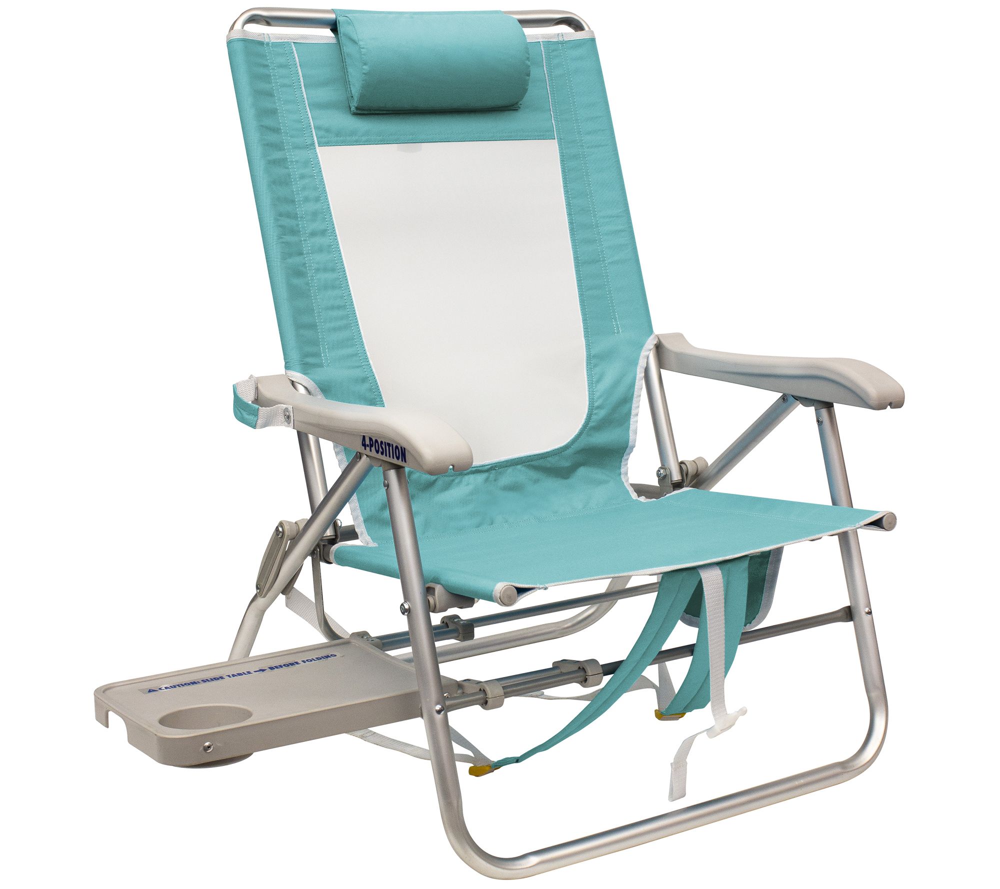 GCI Outdoor Big Surf Beach Chair with Slide Table - QVC.com