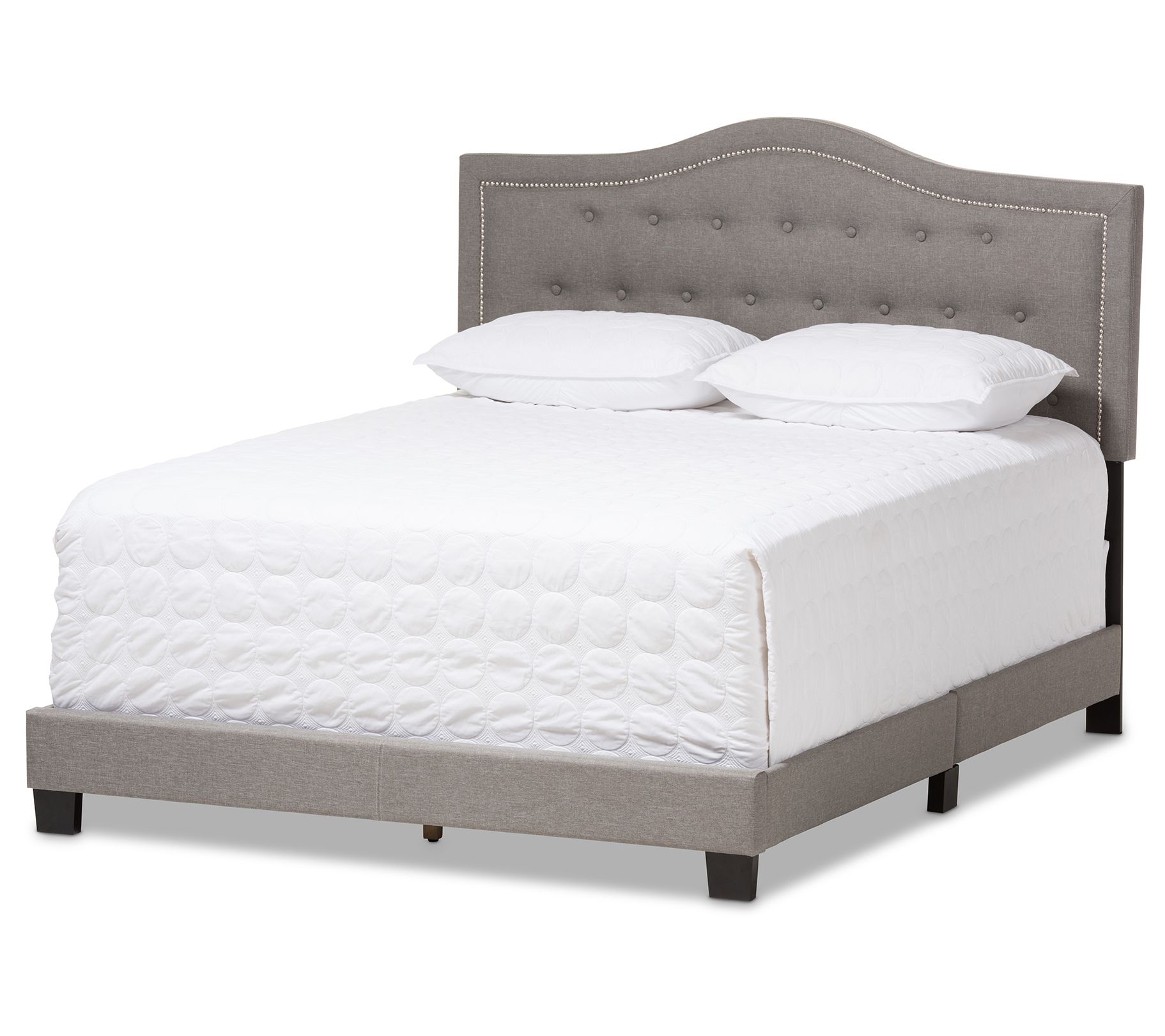 Emerson Modern and Contemporar y Fabric Uphols tered Bed
