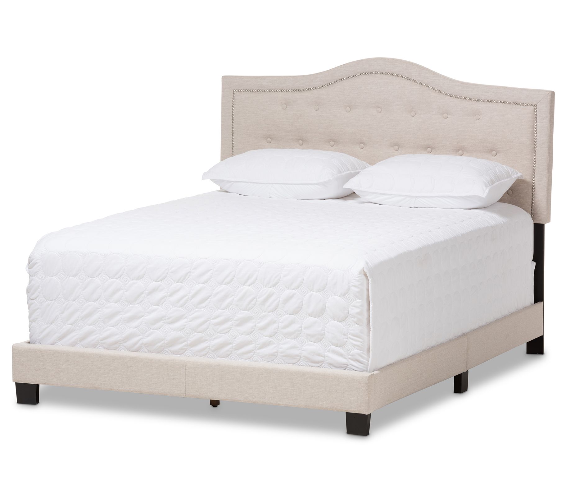 Emerson Modern and Contemporar y Fabric Uphols tered Bed