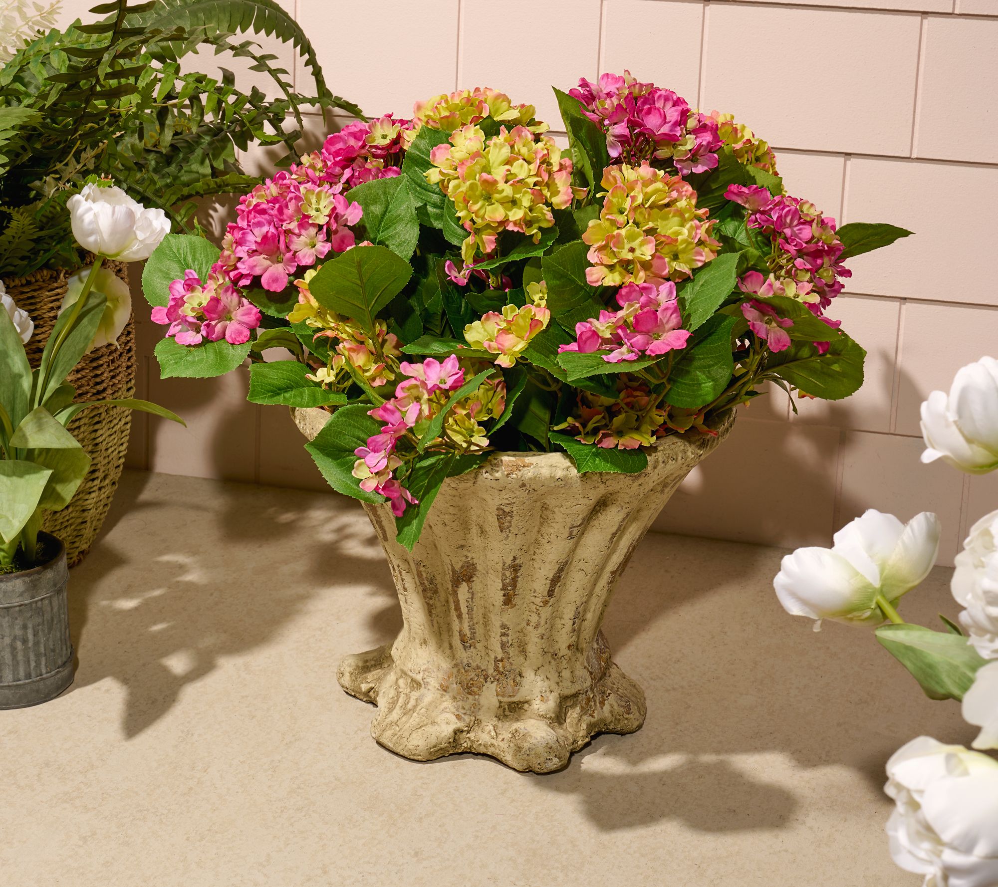 Indoor/Outdoor Hydrangea Urn Filler by Valerie