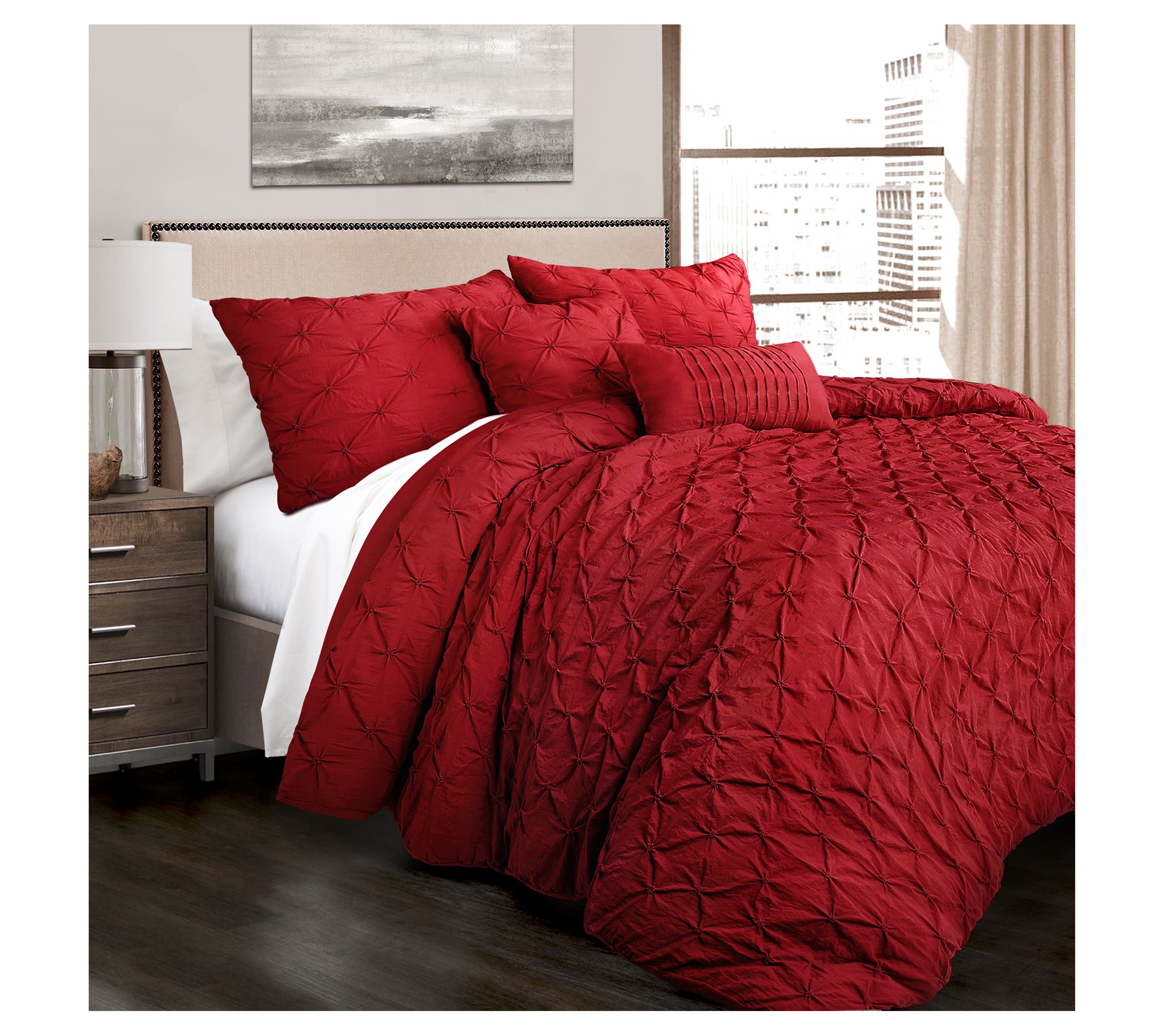 Lush Decor Ravello Pintuck Comforter 5-pc King