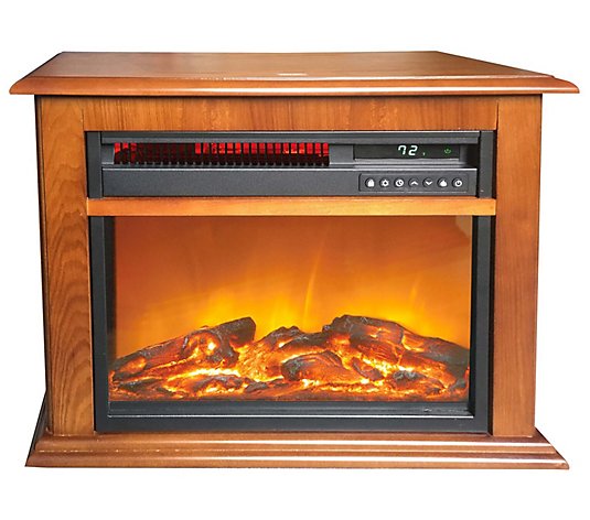LifeSmart 3-Element Infrared Fireplace in Oak Mantel