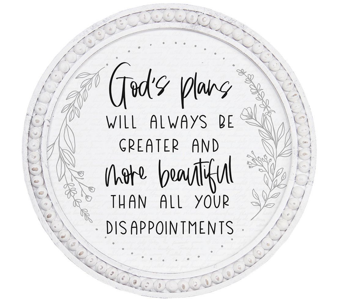 Sincere Surroundings 14" God's Plans Beaded Art