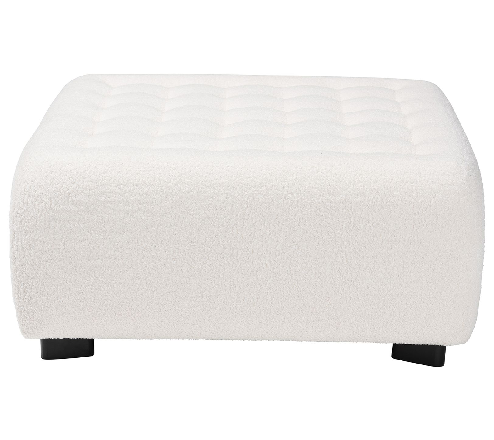 Athena Boucle Upholstered Square Ottoman