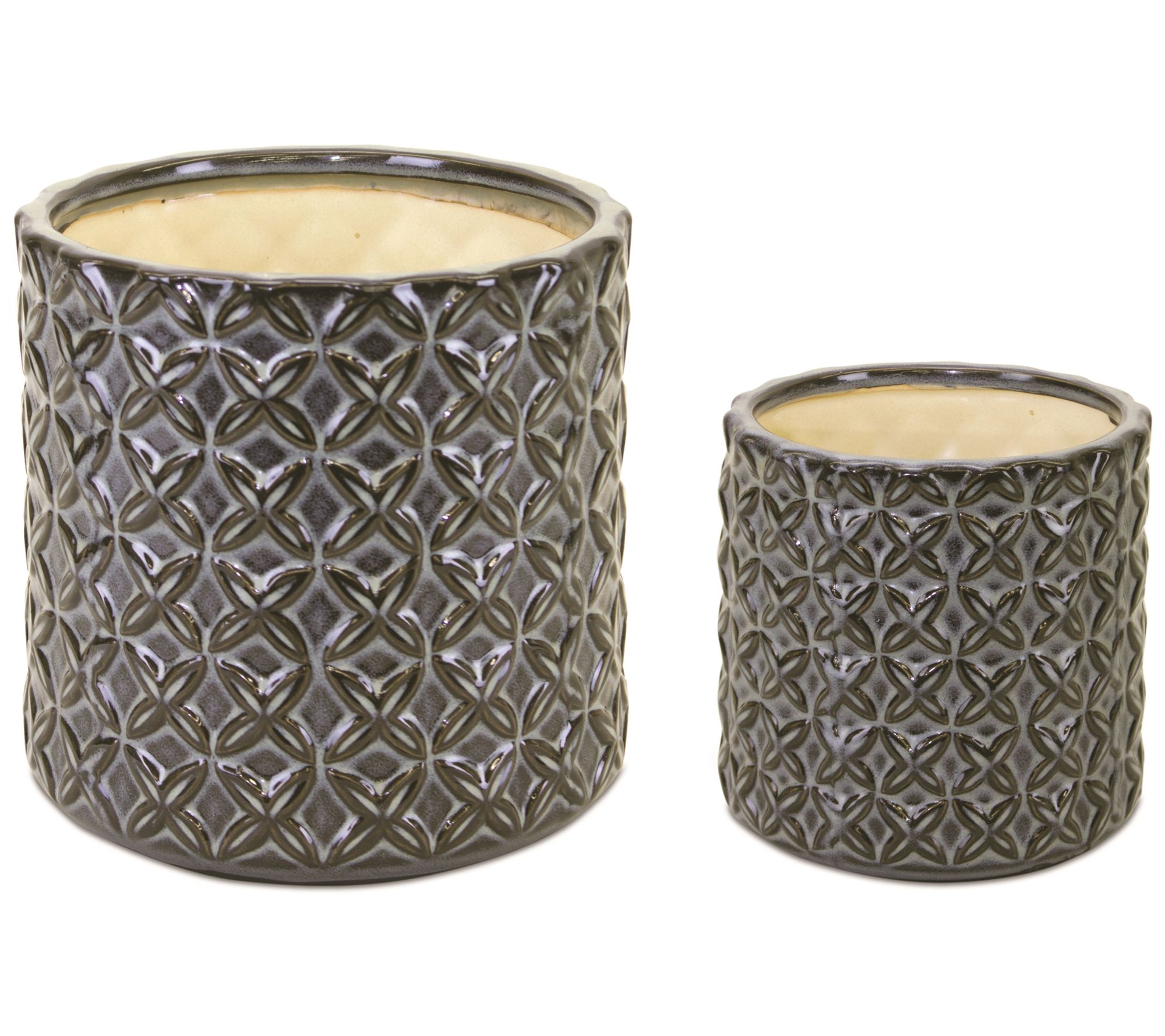 Melrose Geometric Ceramic Pot (Set of 2)