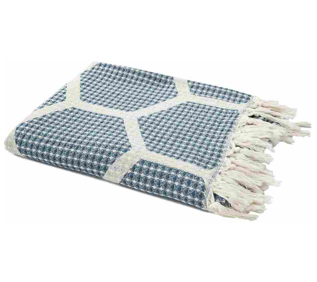 Ox Bay Geometric Organic Turkish Cotton Throw Banket