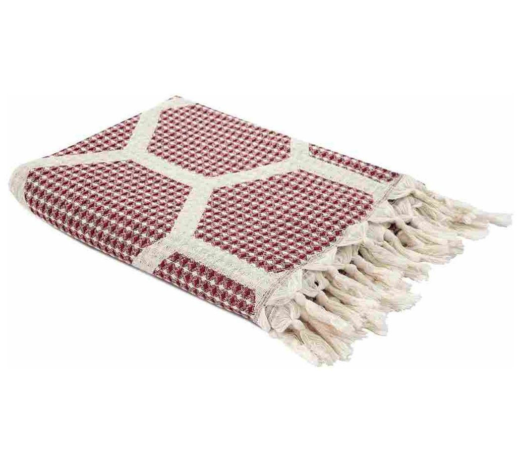 Ox Bay Geometric Organic Turkish Cotton Throw B anket