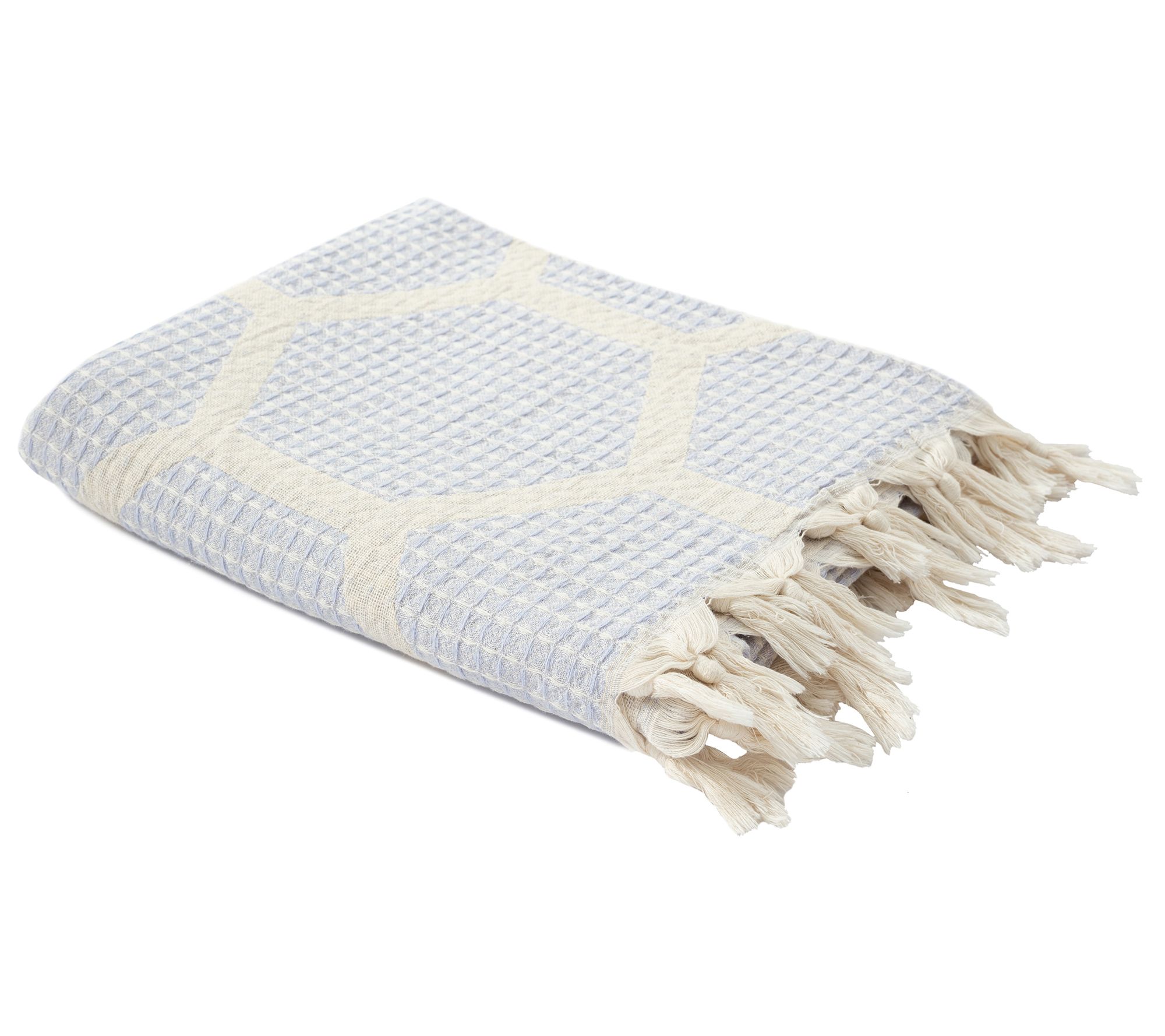 Ox Bay Geometric Organic Turkish Cotton Throw Banket