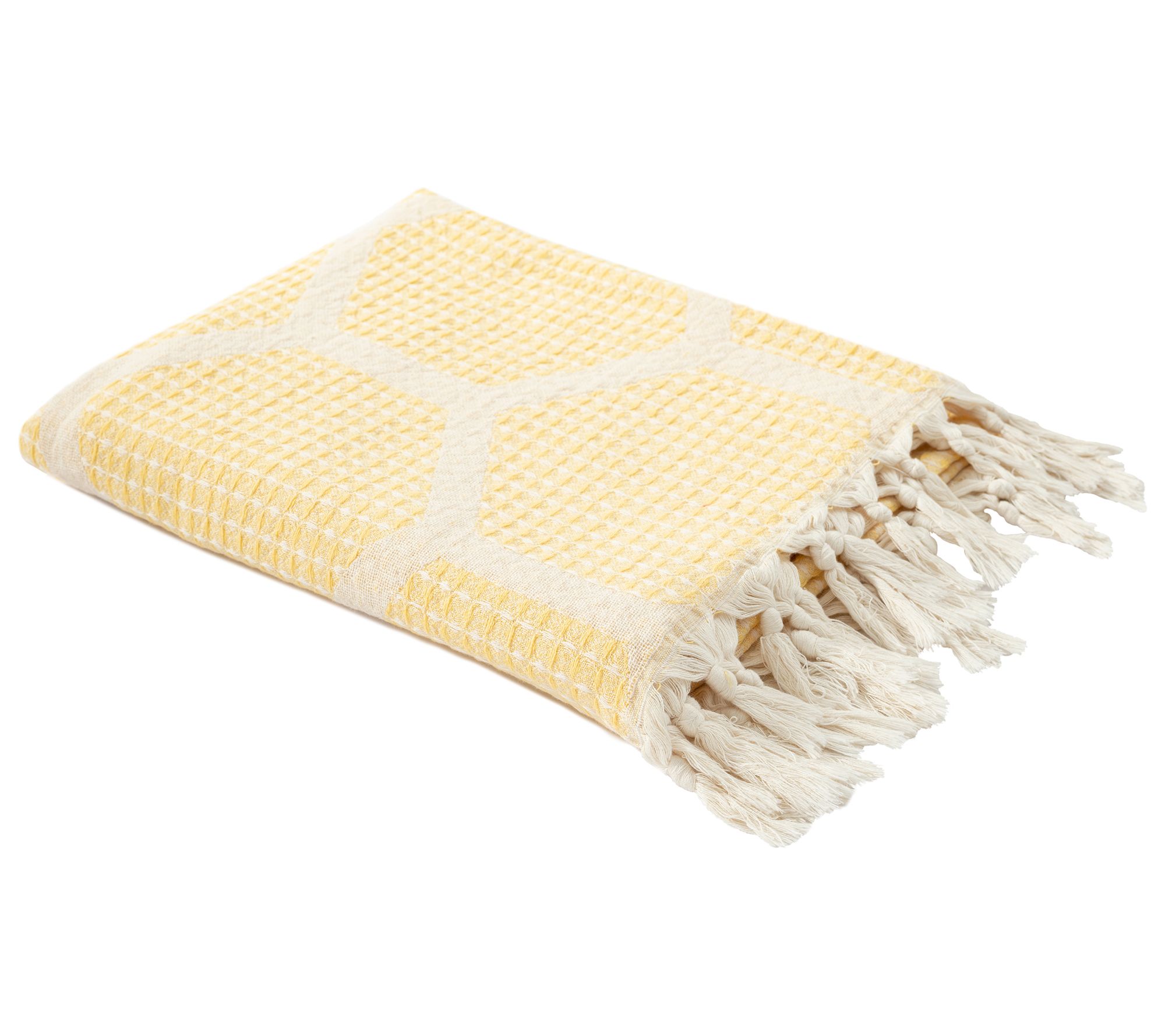 Ox Bay Geometric Organic Turkish Cotton Throw Banket