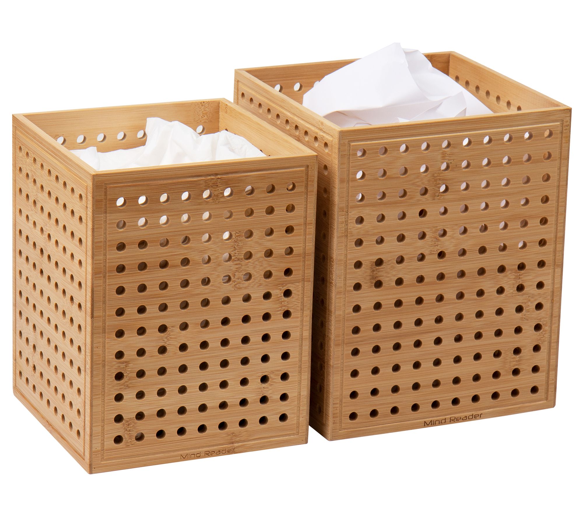 Honey-Can-Do 2 Pack Mesh Metal Trash Cans