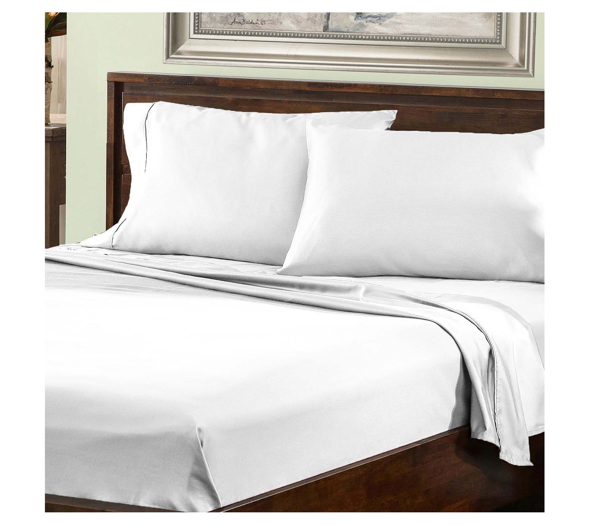 Superior Solid Cotton Blend 800TC Deep Pocket Seet Set, King