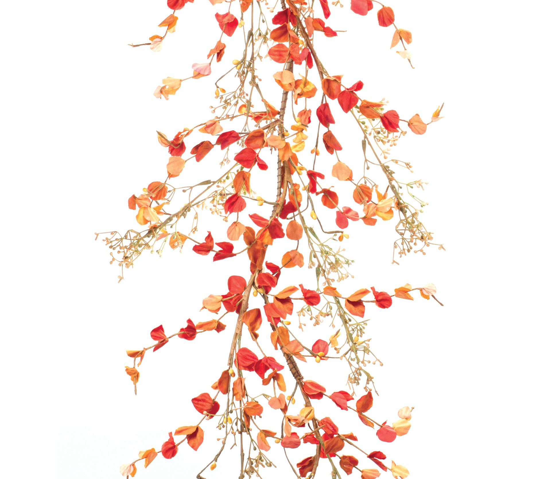 Melrose Mini Fall Leaf Garland (Set of 2) - QVC.com