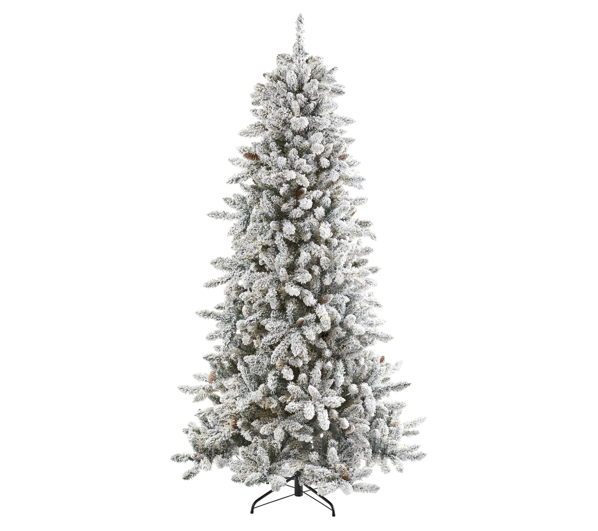 Nearly Natural 6' Flocked Livingston Fir Christmas Tree