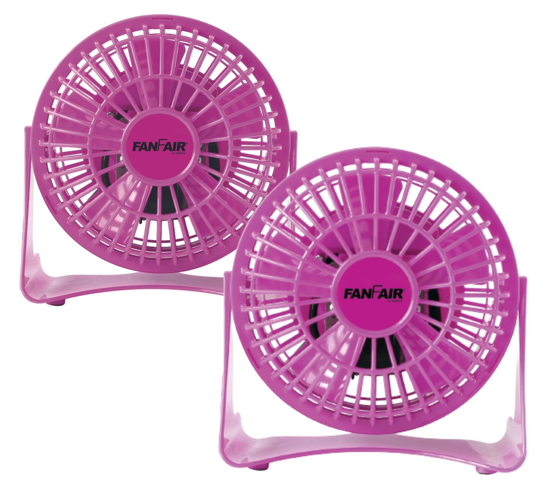 FanFair Single Speed 4" Personal Desk Fan - 2pk
