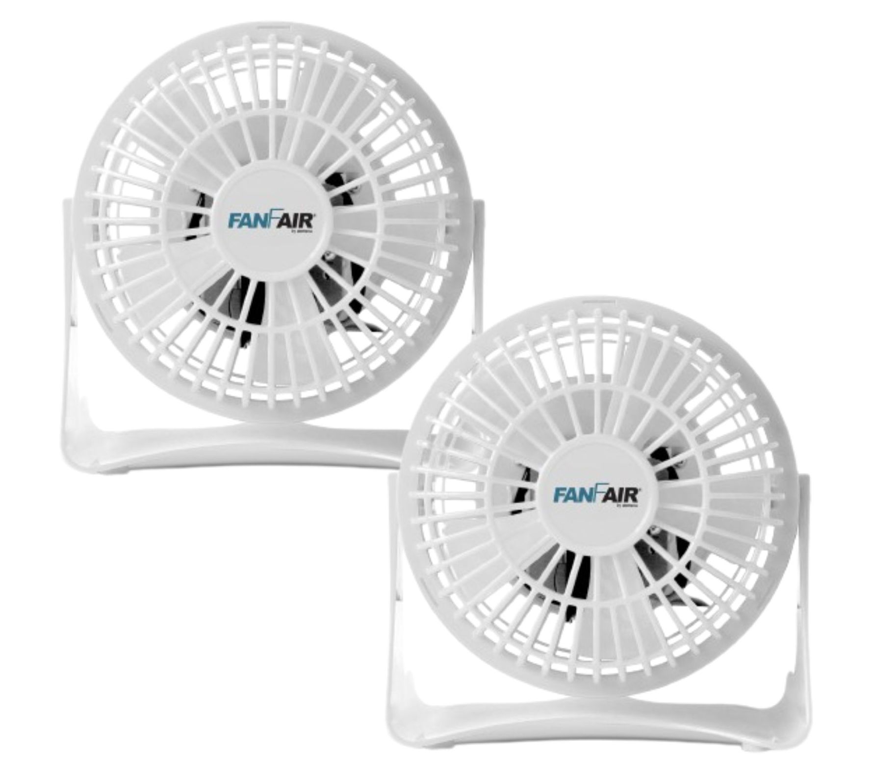 FanFair Single Speed 4" Personal Desk Fan - 2pk
