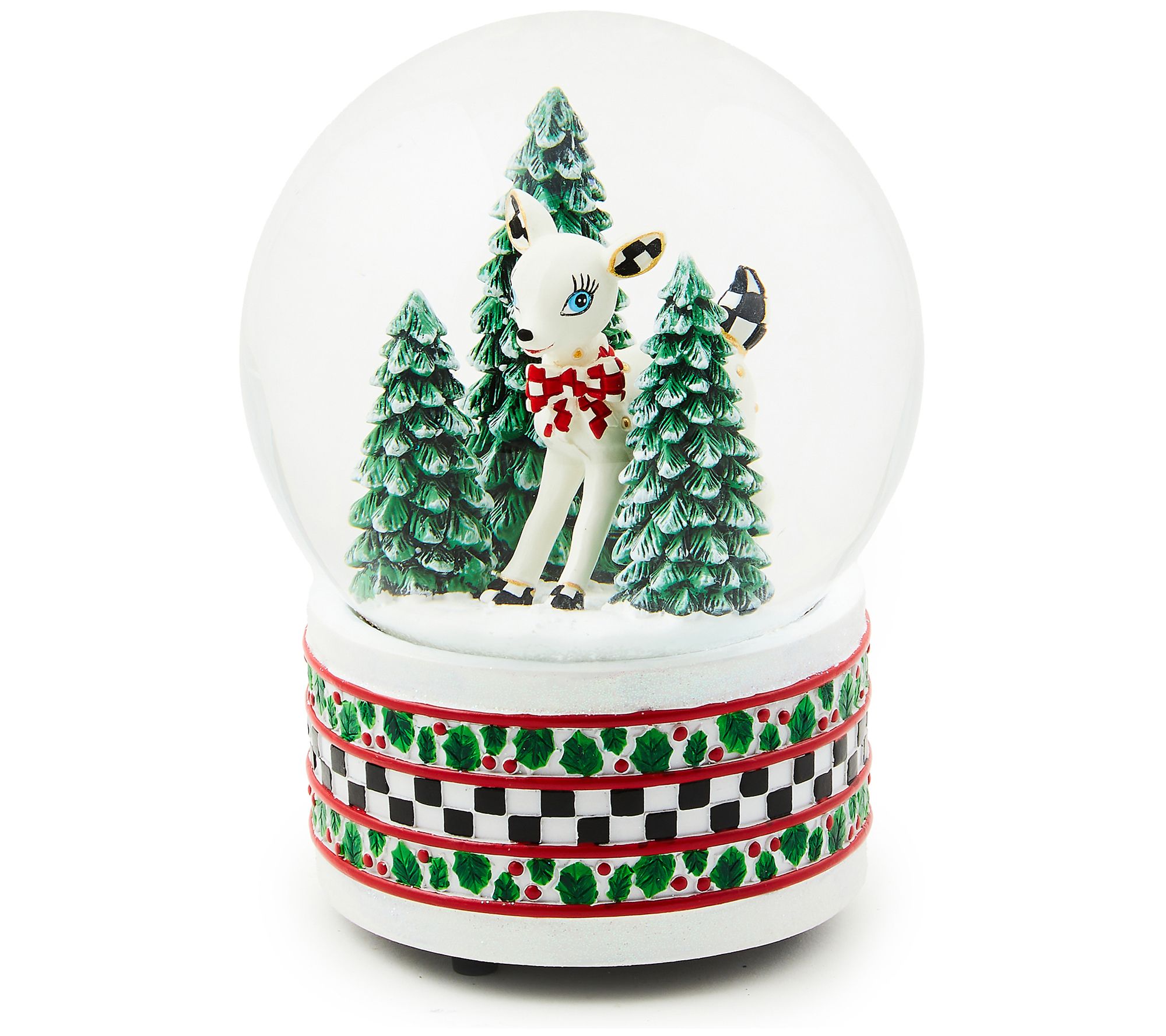 MacKenzie- Childs Cozy Christmas Snow Globe - QVC.com