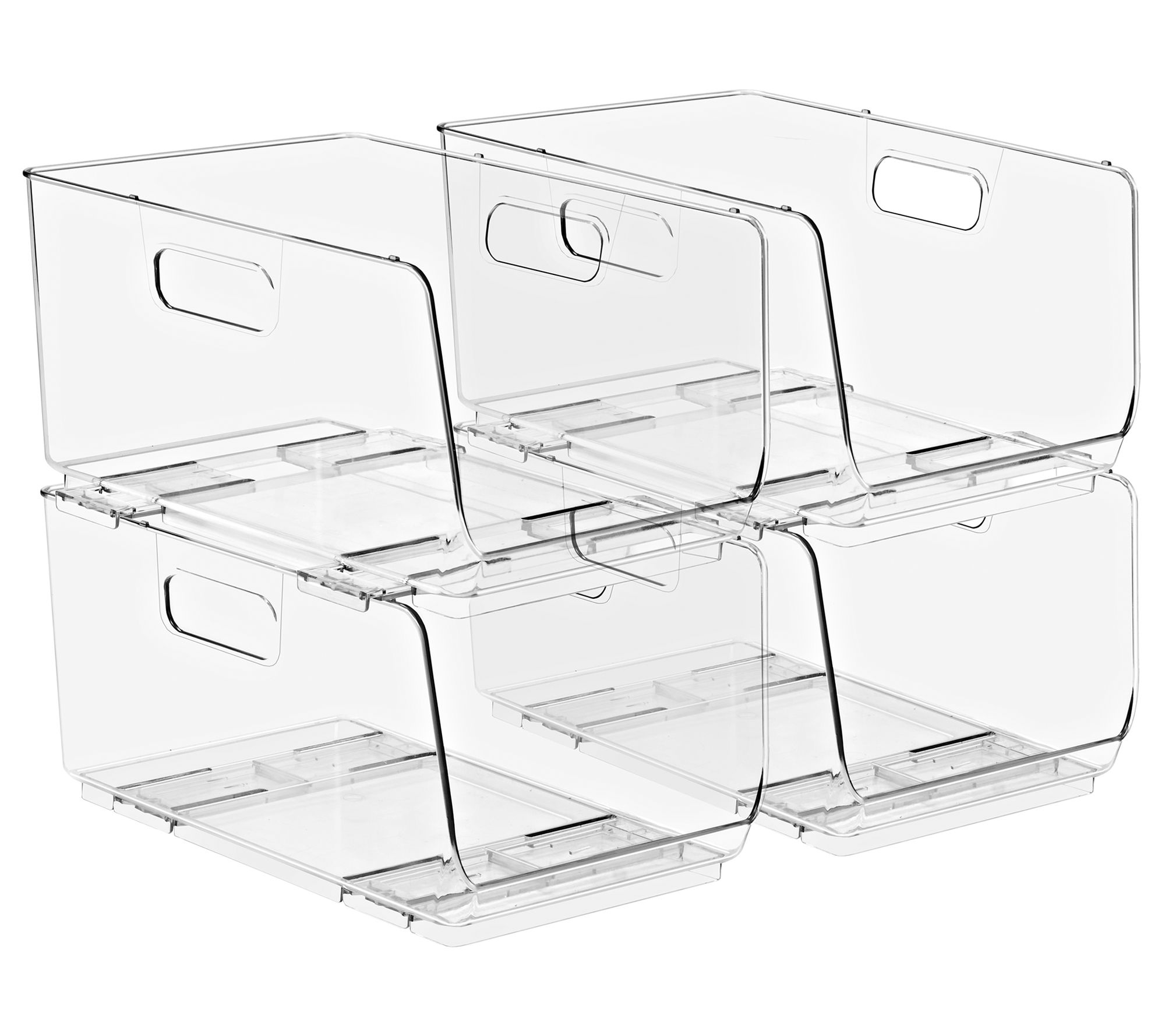 Sorbus Open Front Bins - Set of 4 - Medium