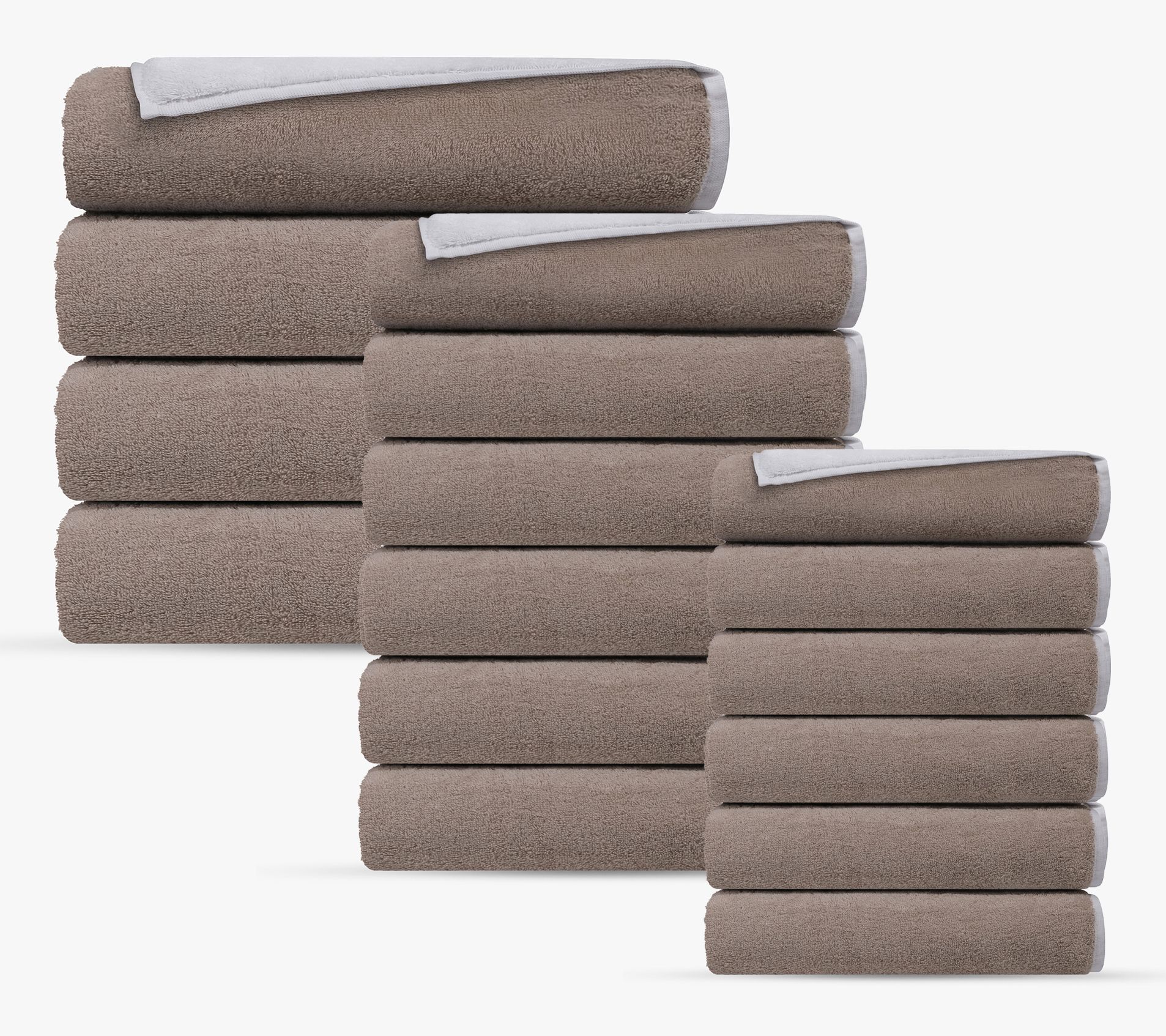 Depera Home Double Face 16 pcs Turkish Towels Set