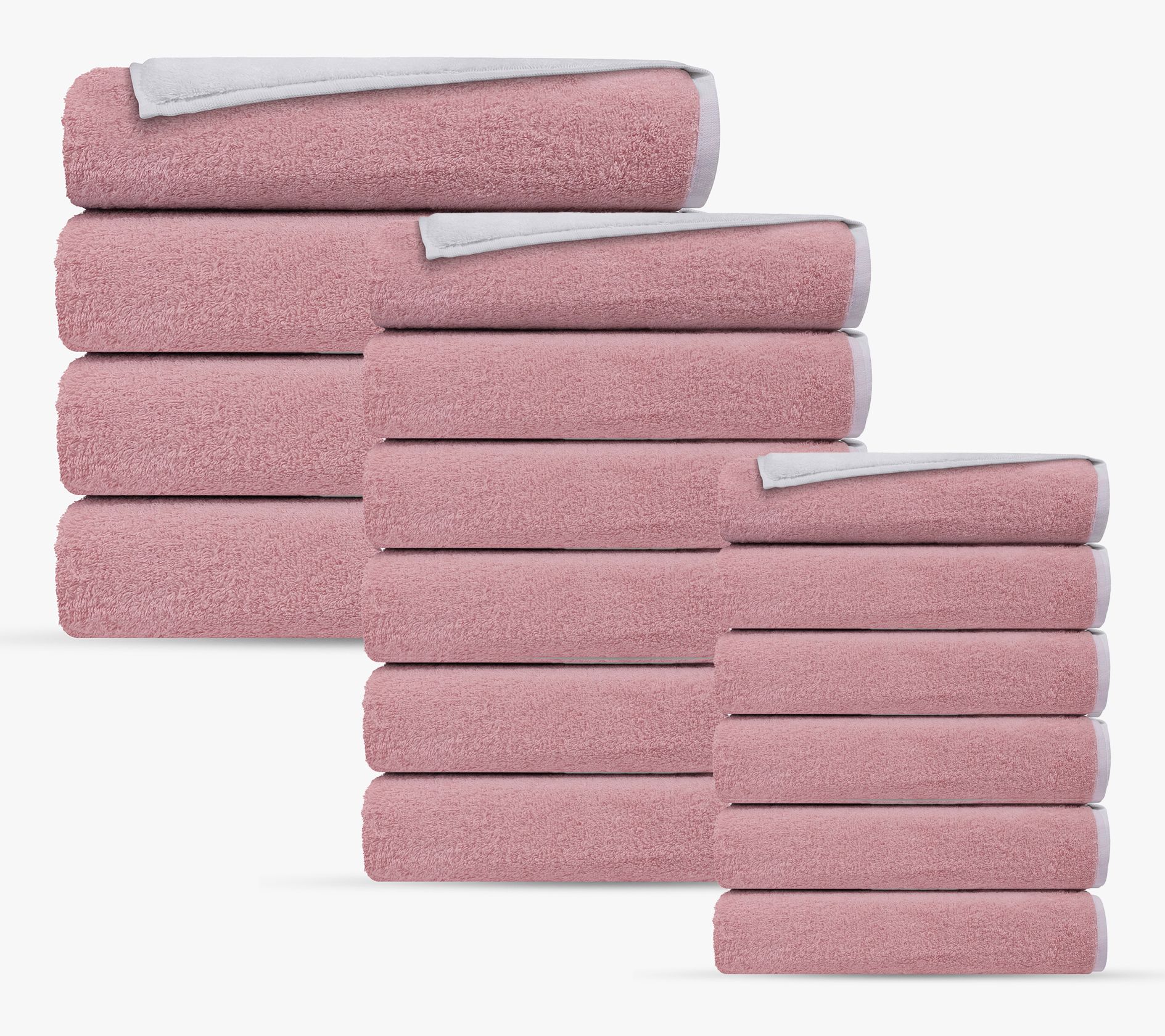 Depera Home Double Face 16 pcs Turkish Towels Set