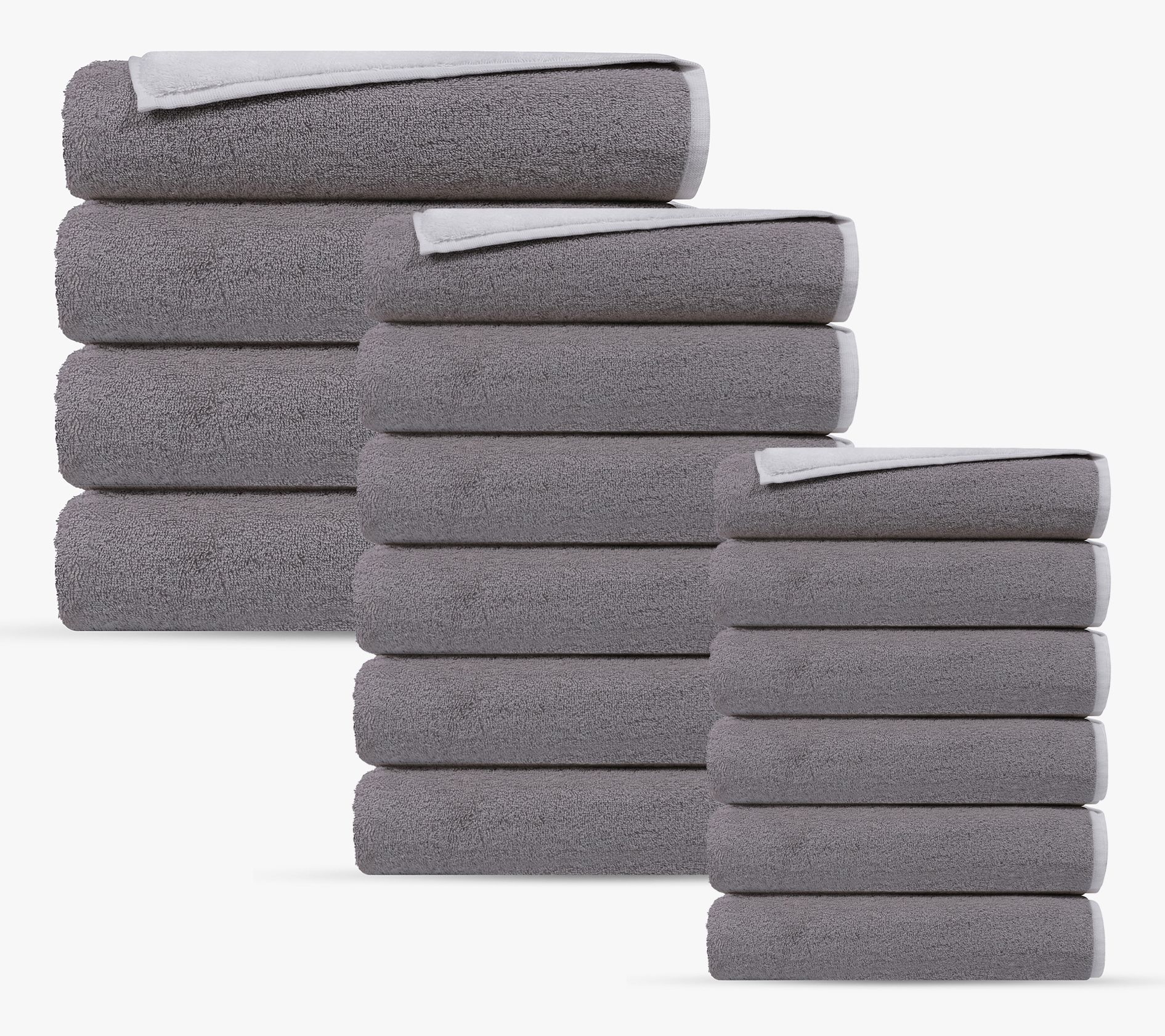 Depera Home Double Face 16 pcs Turkish Towels Set