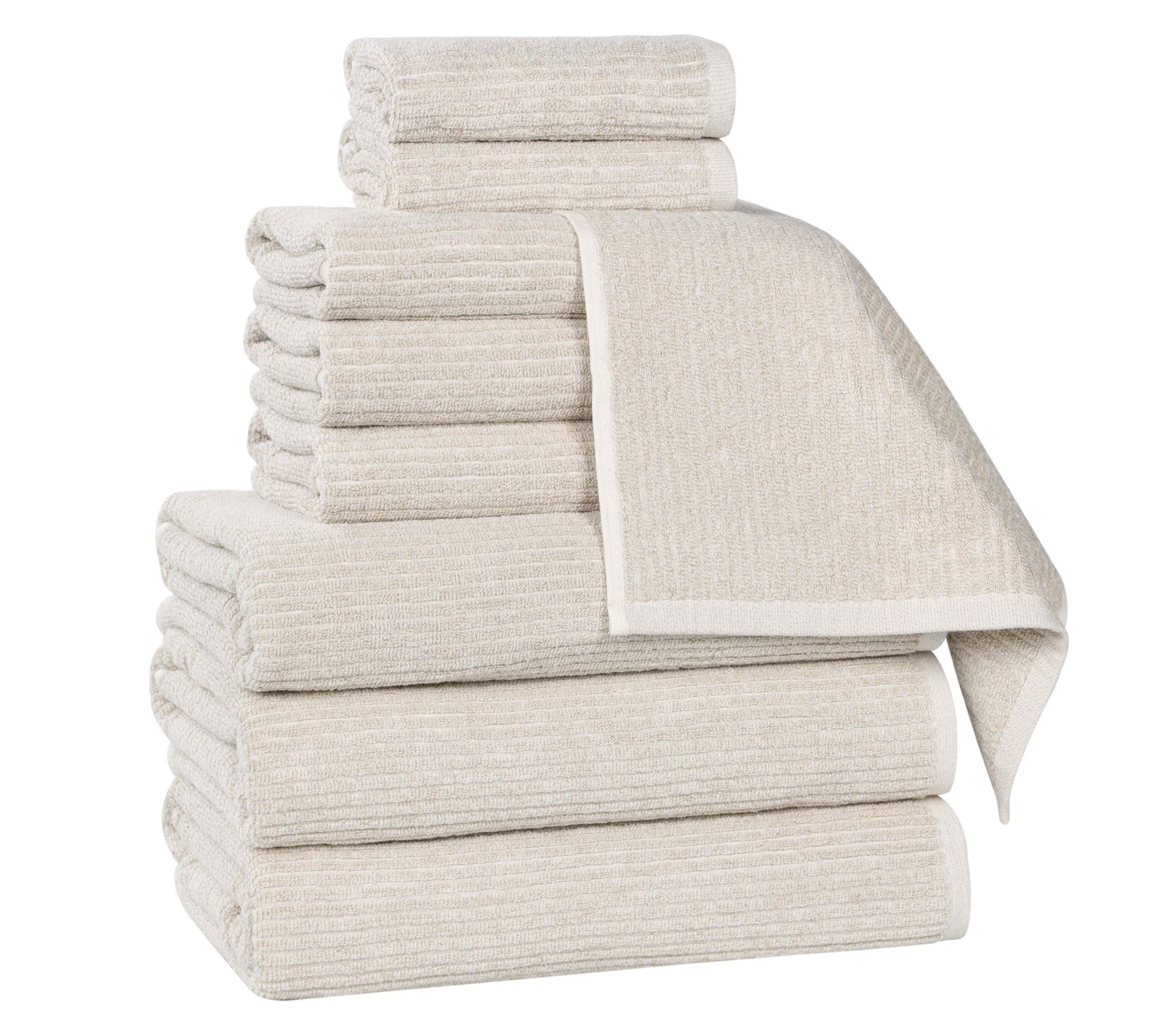 Superior Destin 9 Piece Cotton Blend Solid Towel Set