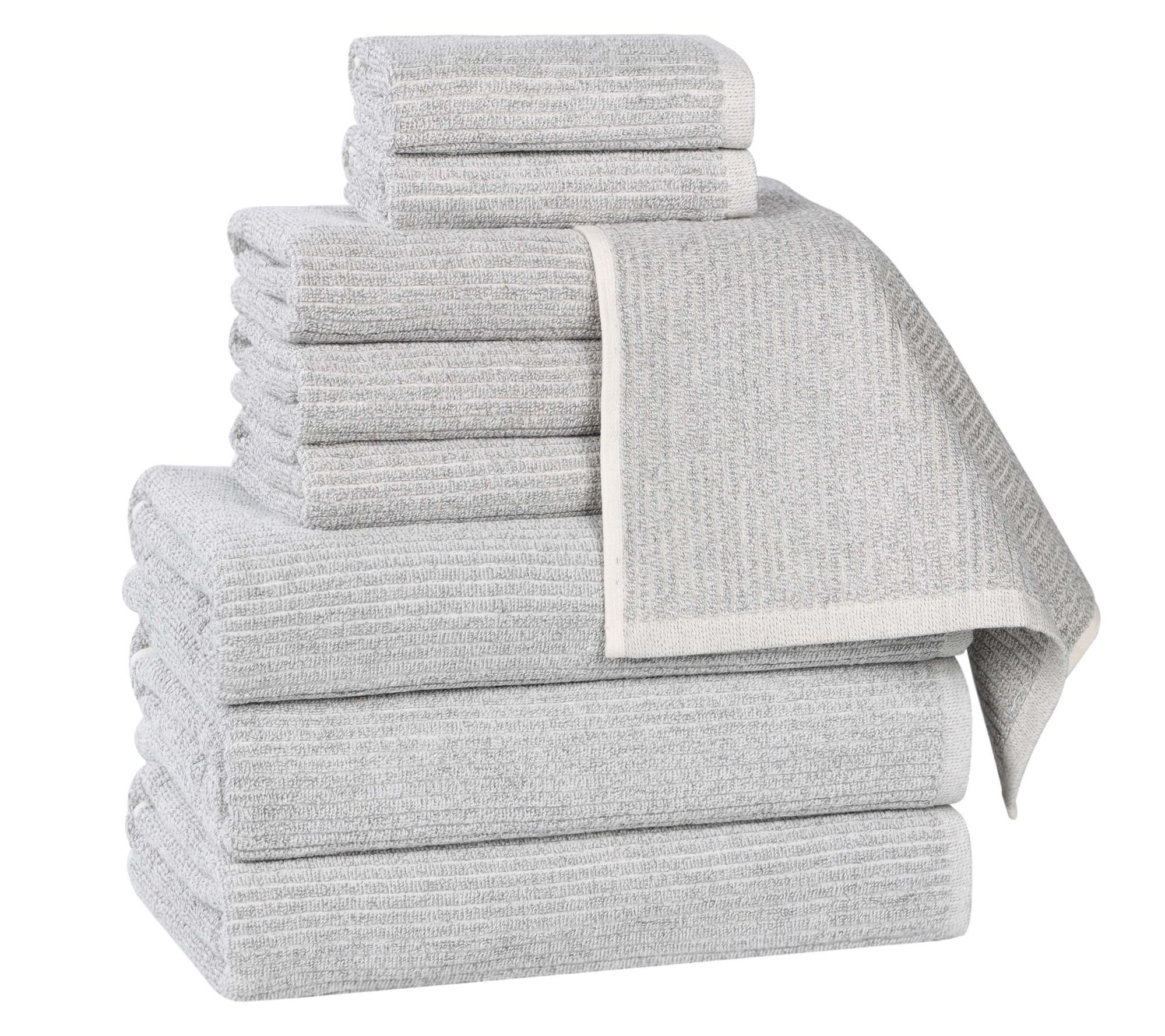 Superior Destin 9 Piece Cotton Blend Solid Towel Set