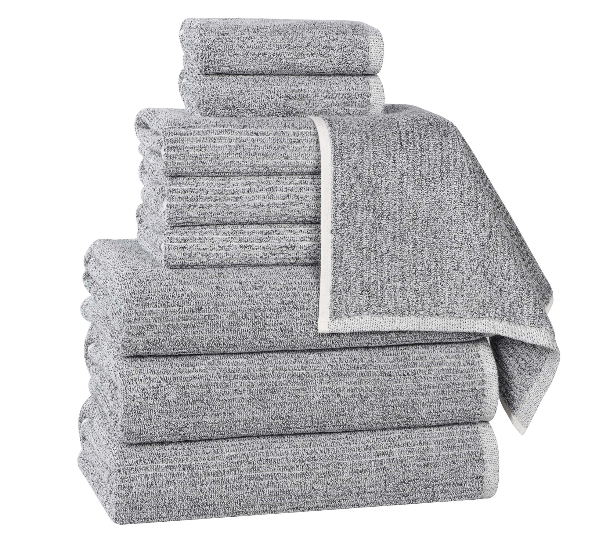 Superior Destin 9 Piece Cotton Blend Solid Towel Set