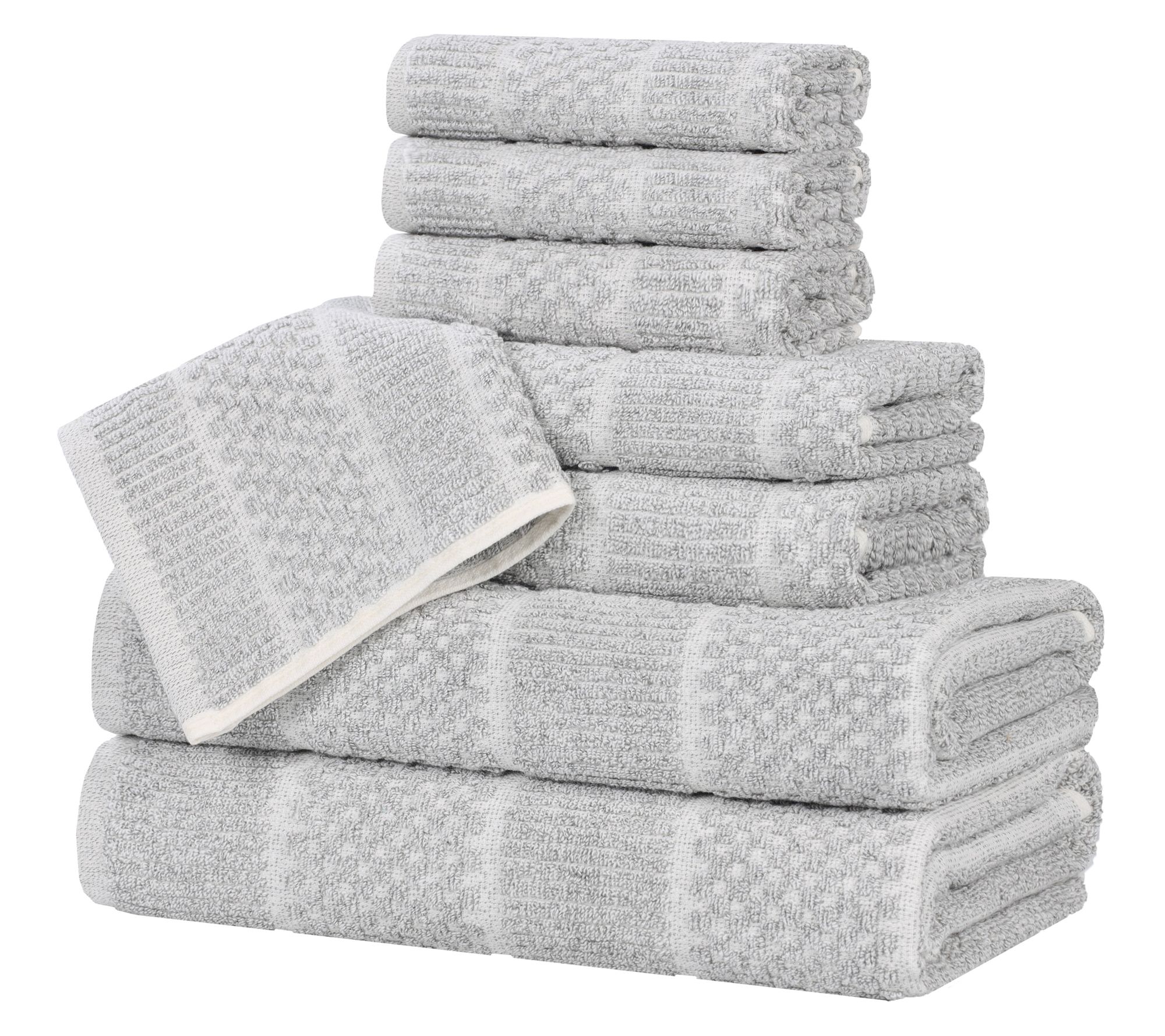Superior Naples Cotton Blend Solid 8 Piece Towel Set