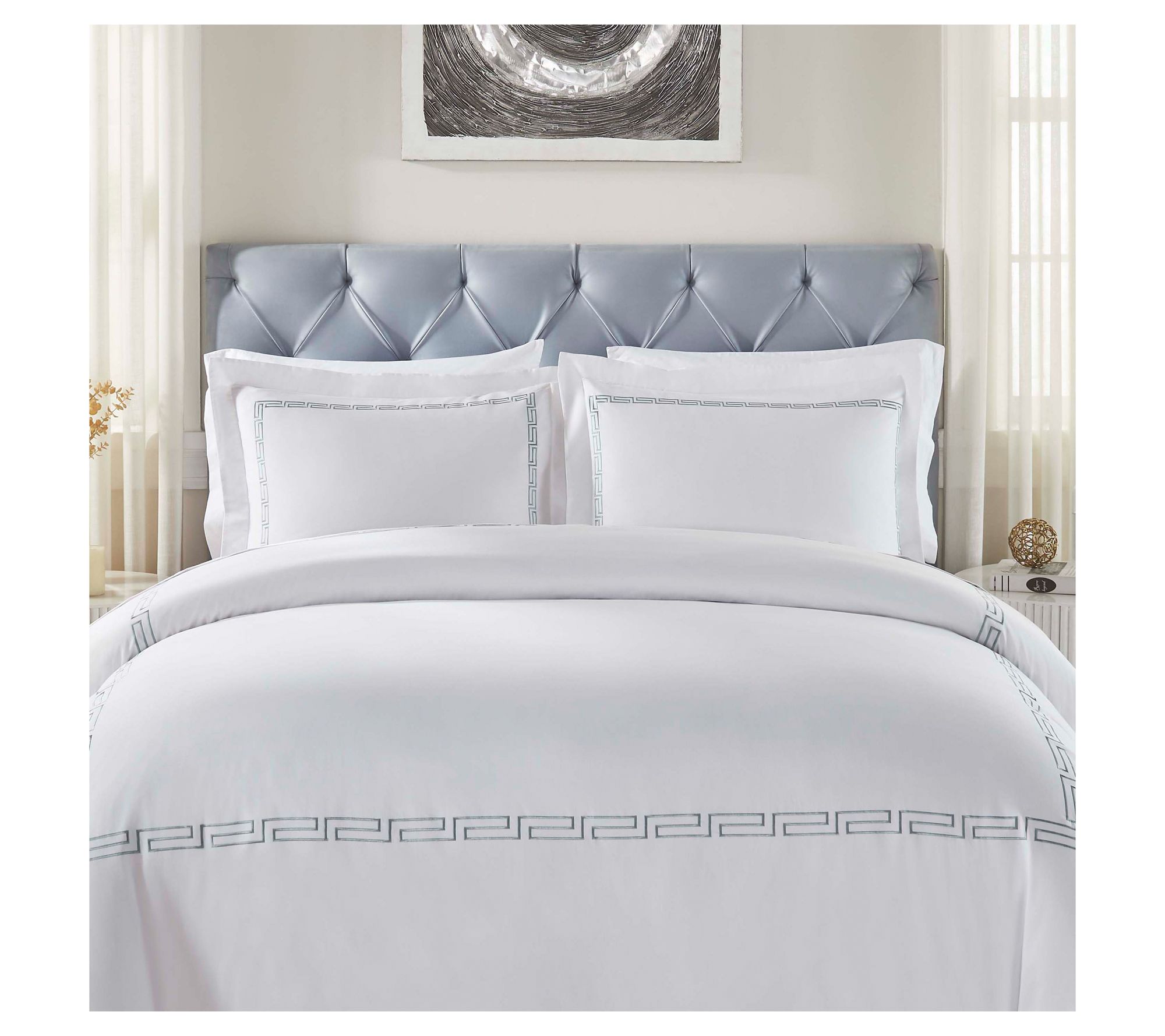 Superior Harrison Embroidered Duvet Cover Set -King/ Cal King