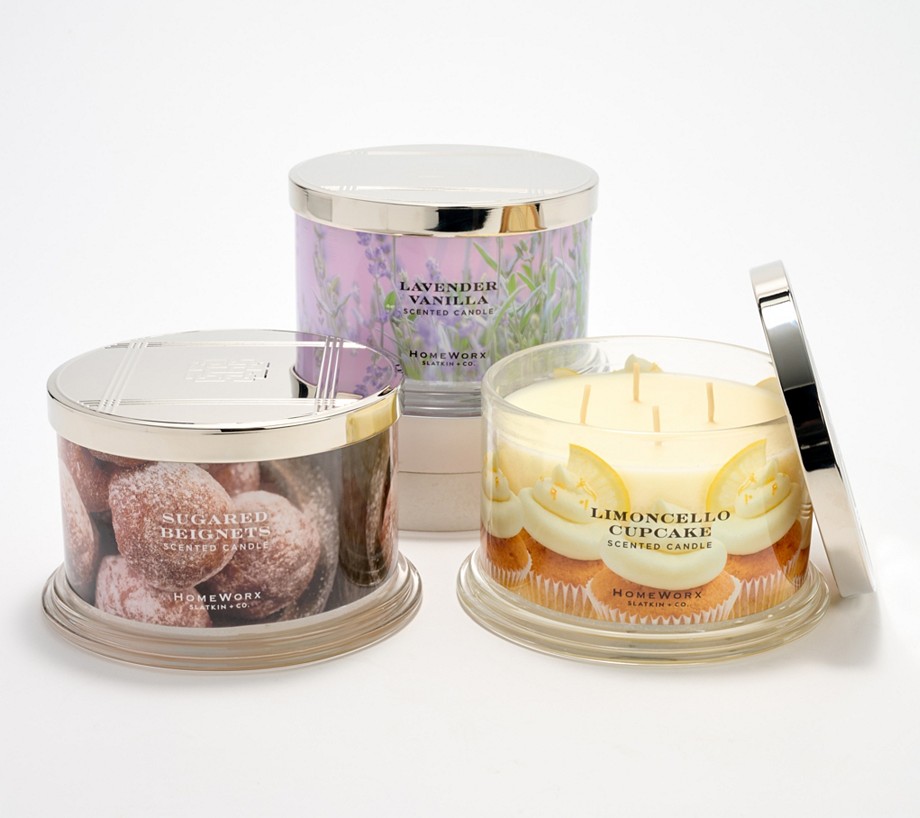 HomeWorx by Slatkin + Co. Set of 3 18oz Candles