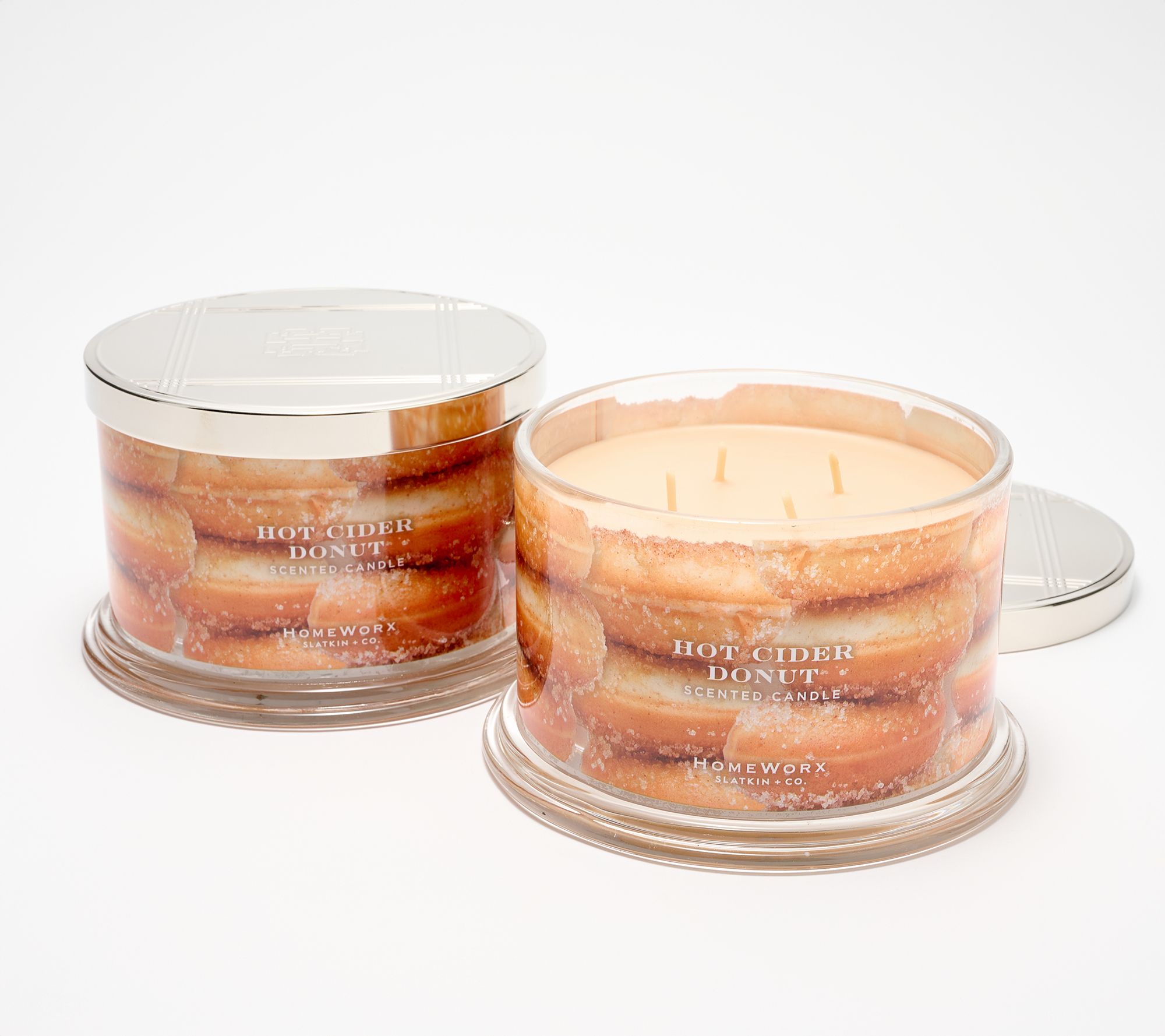 Homeworx by Slatkin + Co. S/2 18oz Hot Cider Donut