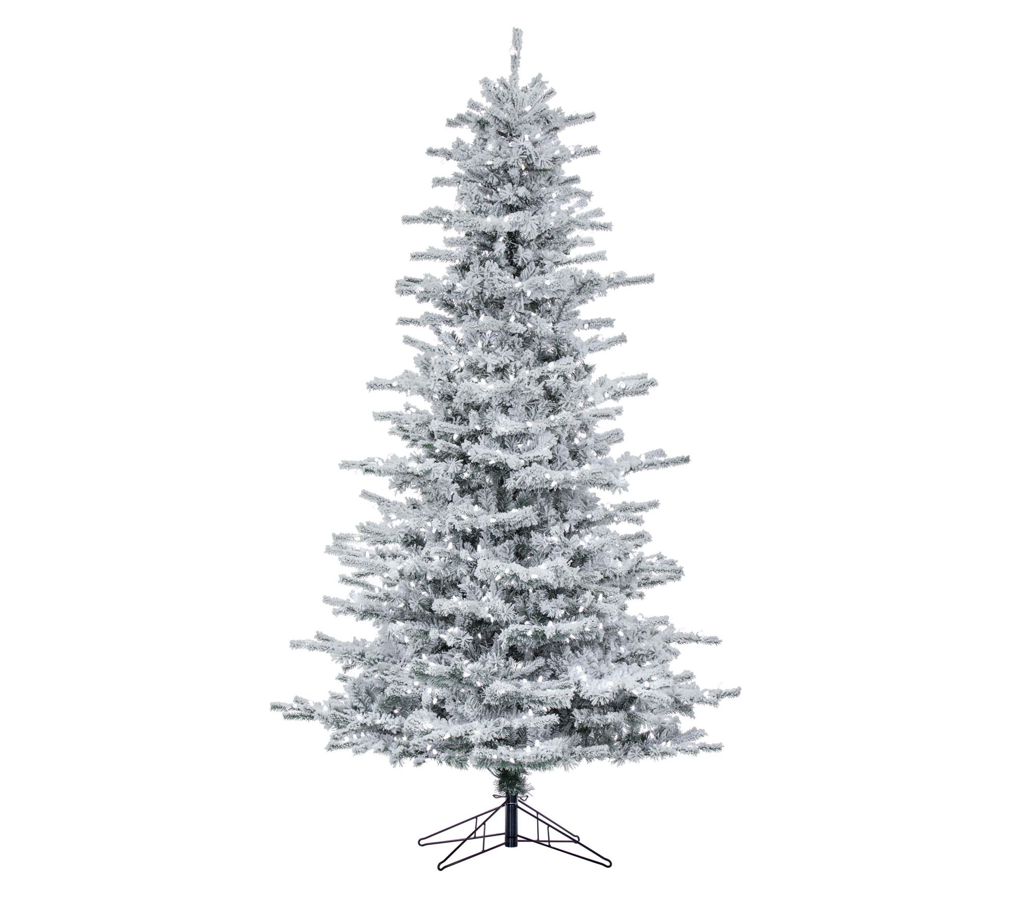 Vickerman Artificial 8.5' Flocked Sierra Pre-Lit Tree