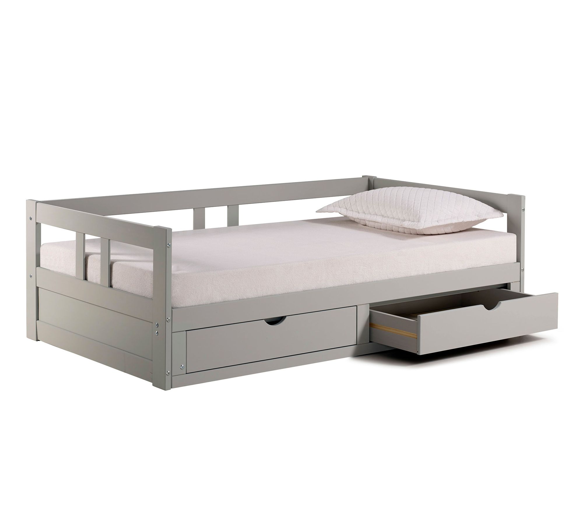Alaterre Furniture Melody Extendable Daybed Frame with Trundle