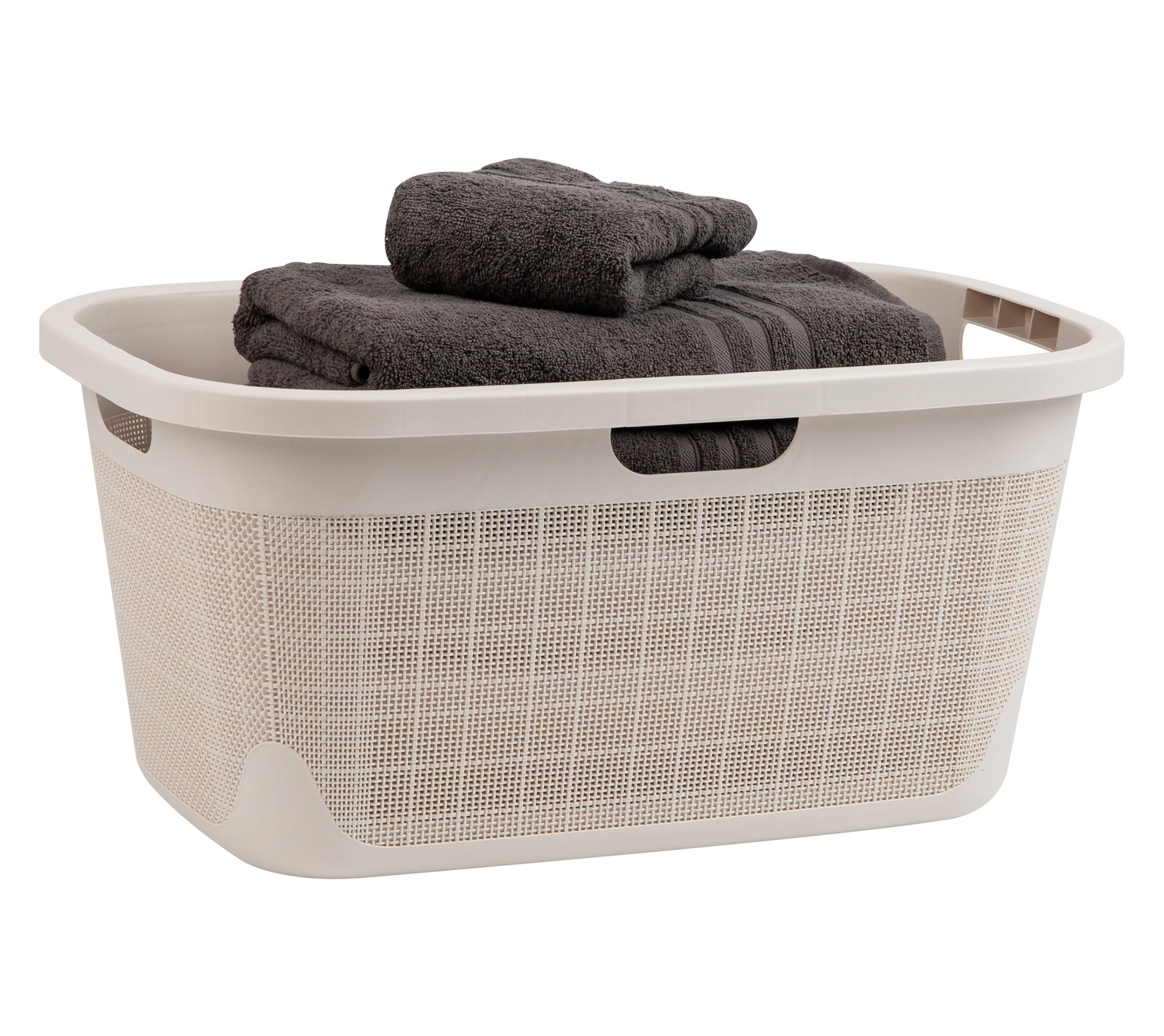 Mind Reader 40L Linen Design Laundry Basket