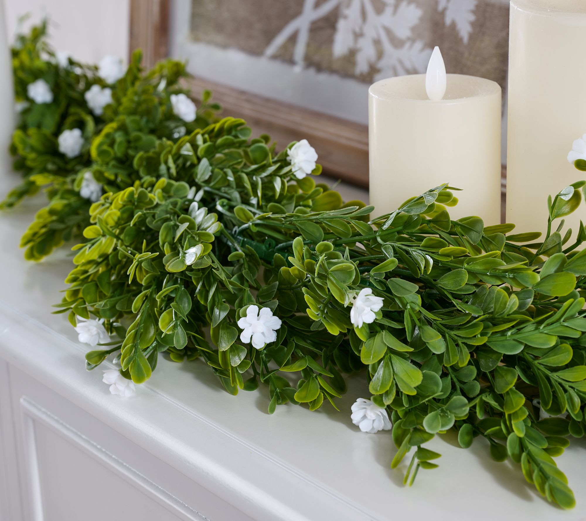 Wicker Park 5' Wispy Floral Indoor/Outdoor Spring Garland