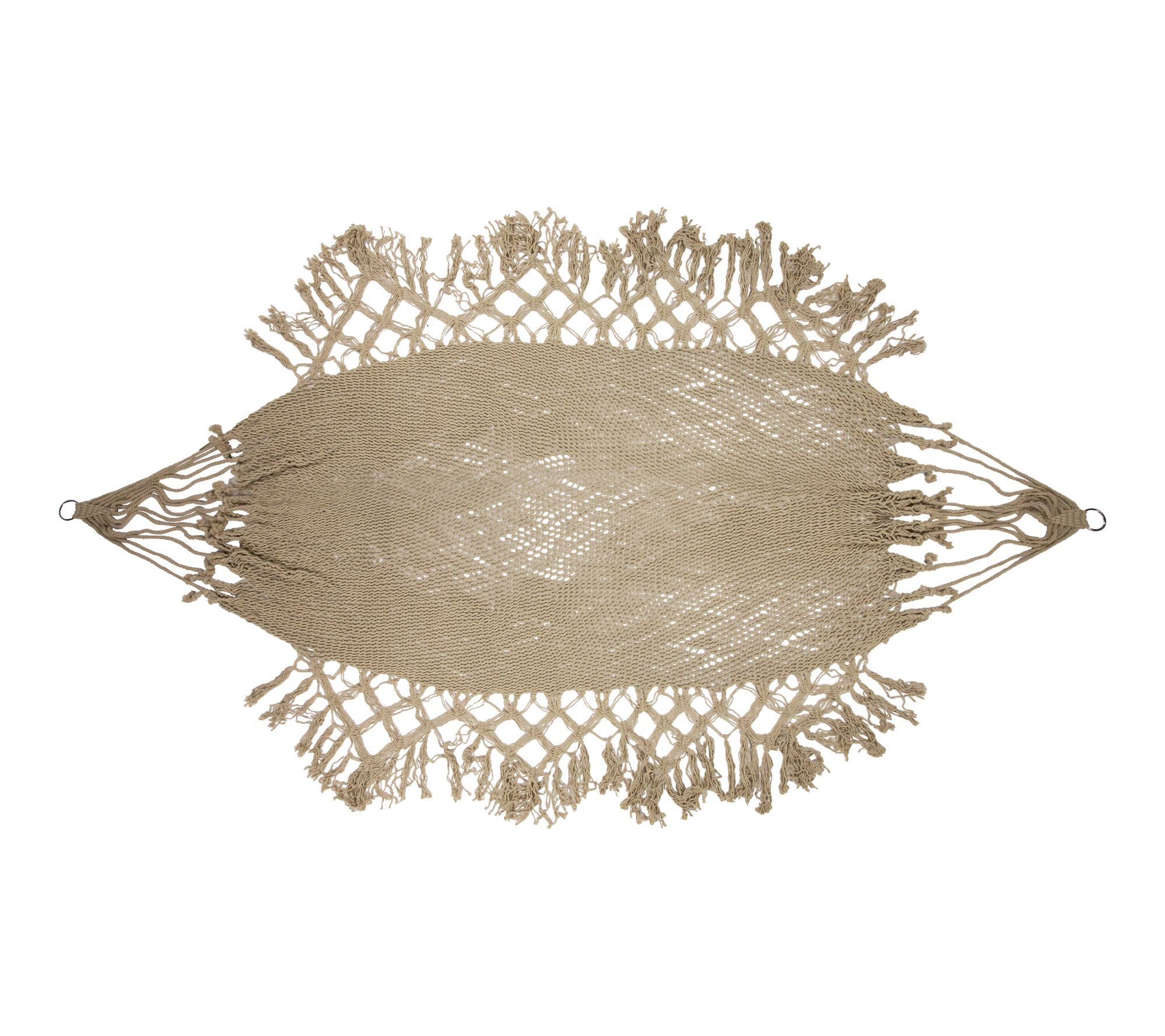 Northlight Macrame Hammock with Patterned Tassels 78"