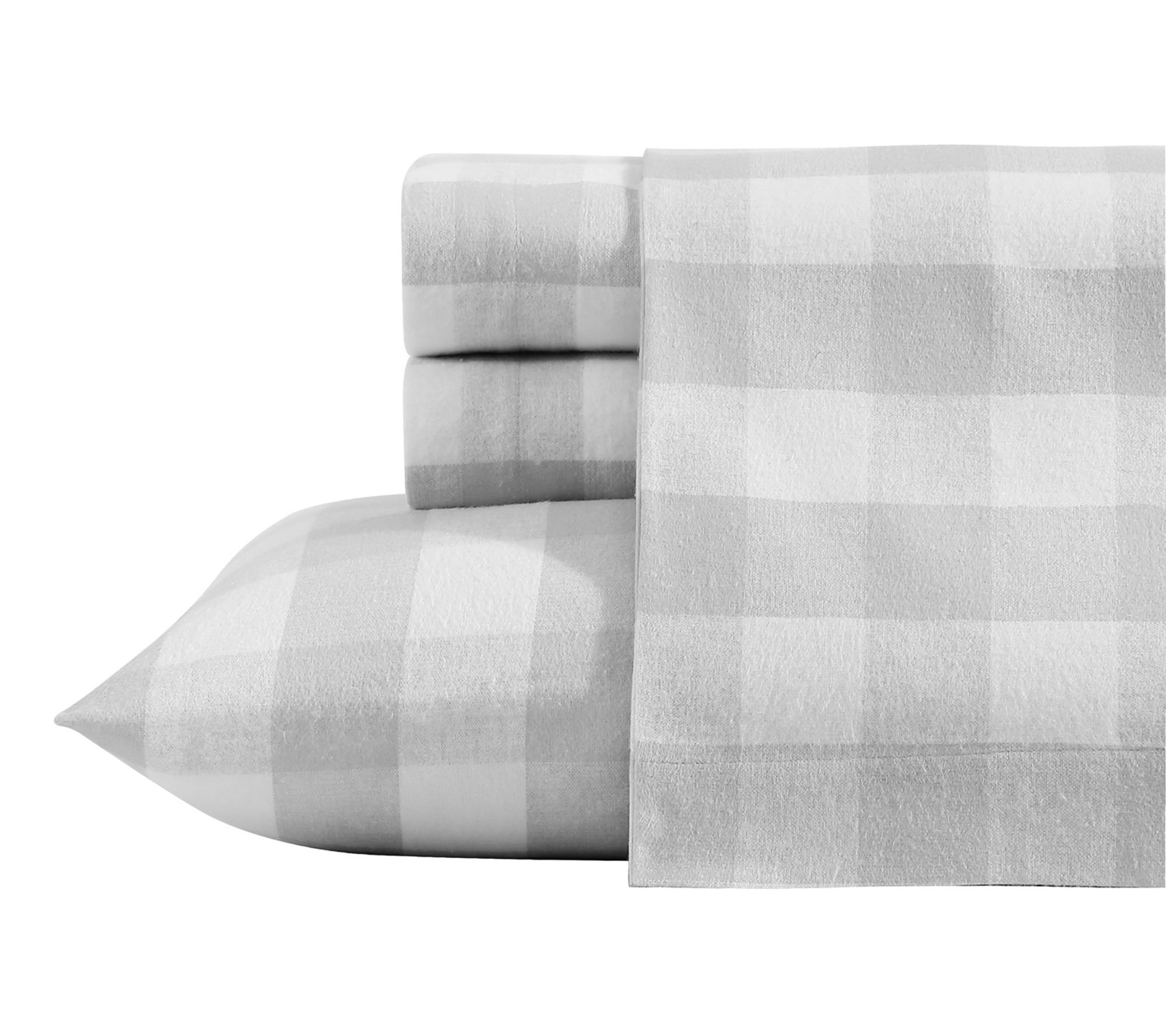 Eddie Bauer Lakehouse Plaid Grey Cotton Full Sheet Set