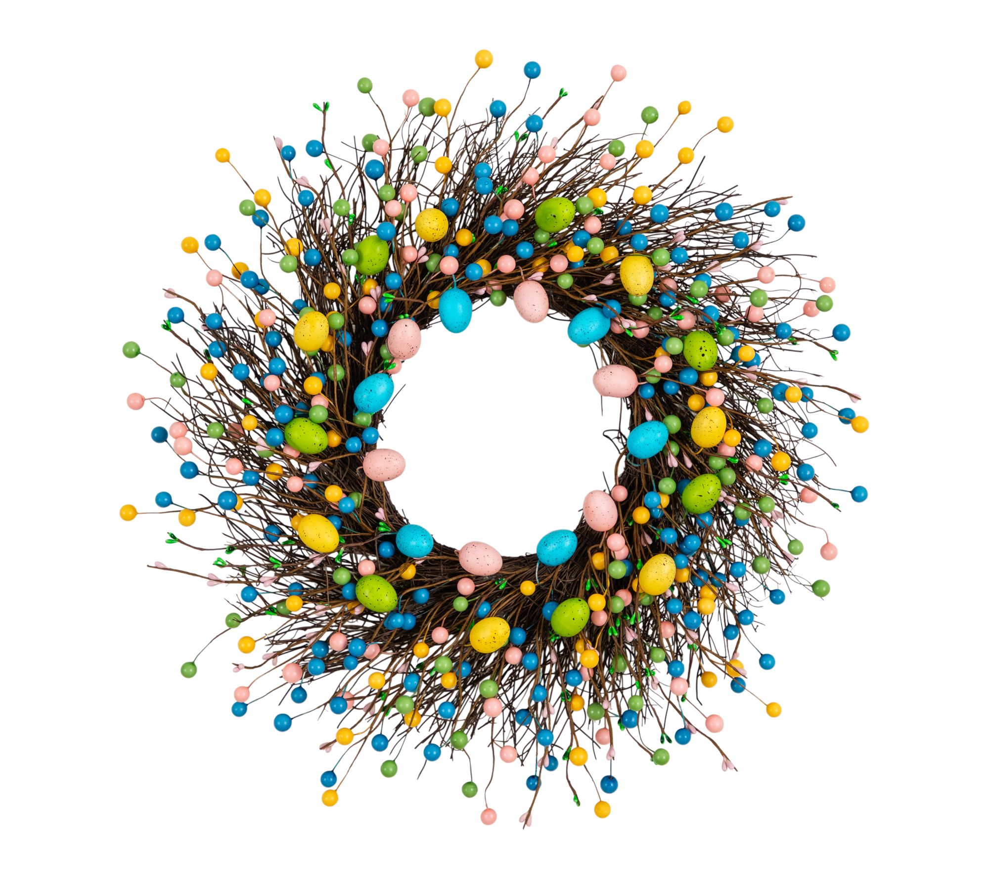 Nearly Natural 24" Easter Eggs Artificial Wreath