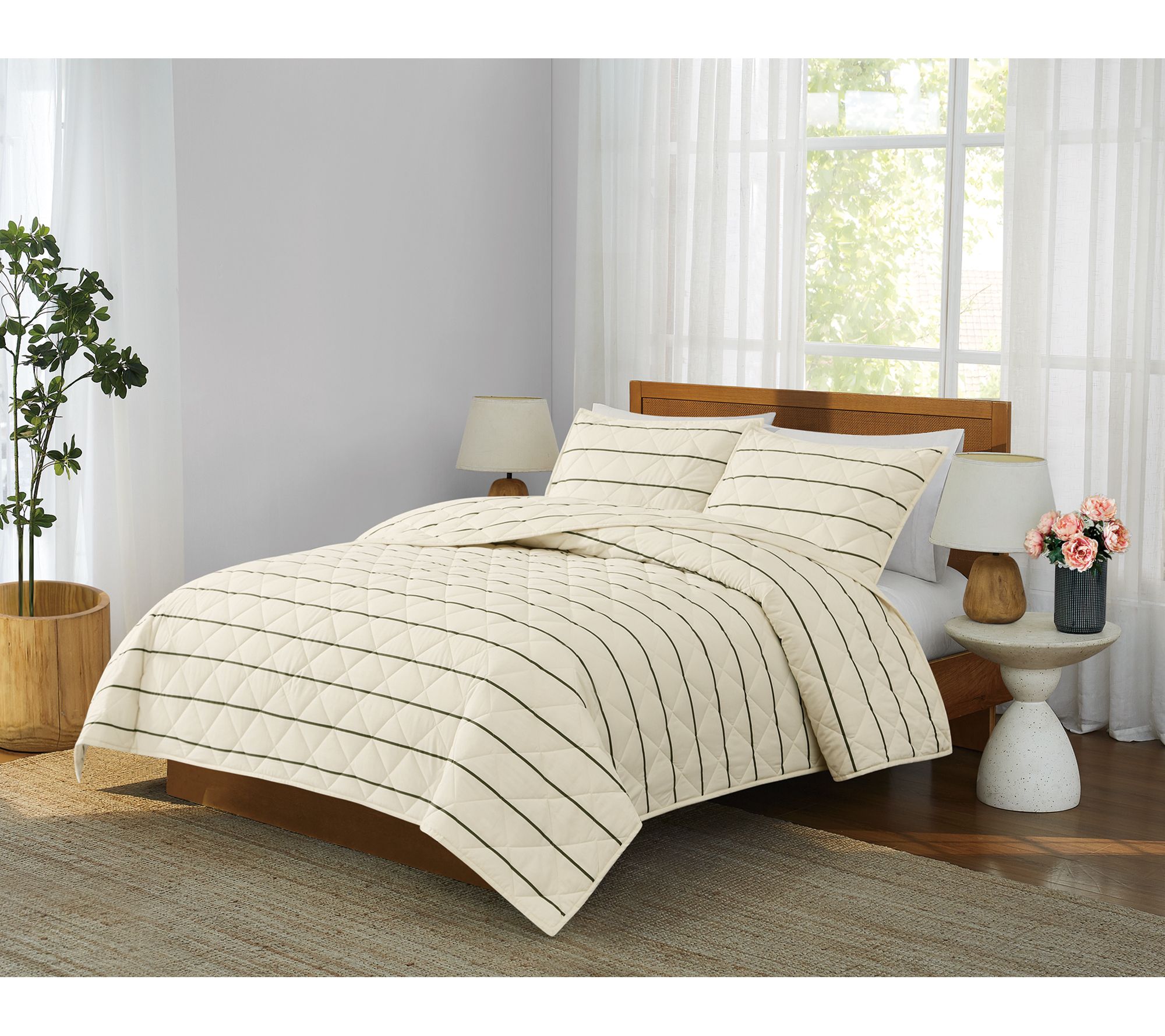 Brooklyn Loom Hayward Stripe Full/Queen Quilt Set