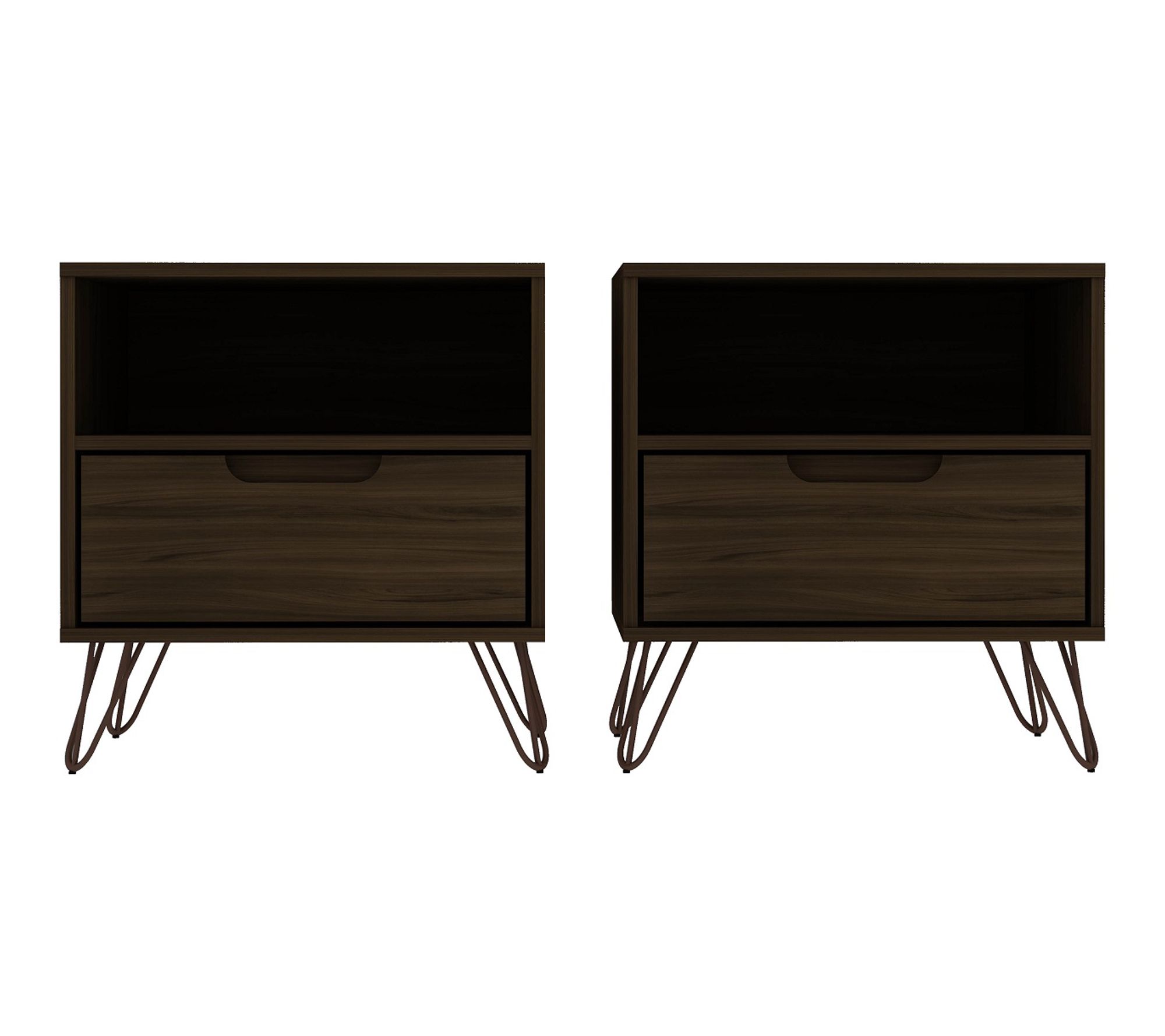 Manhattan Comfort Rockefeller 20" Nightstand -Set of 2