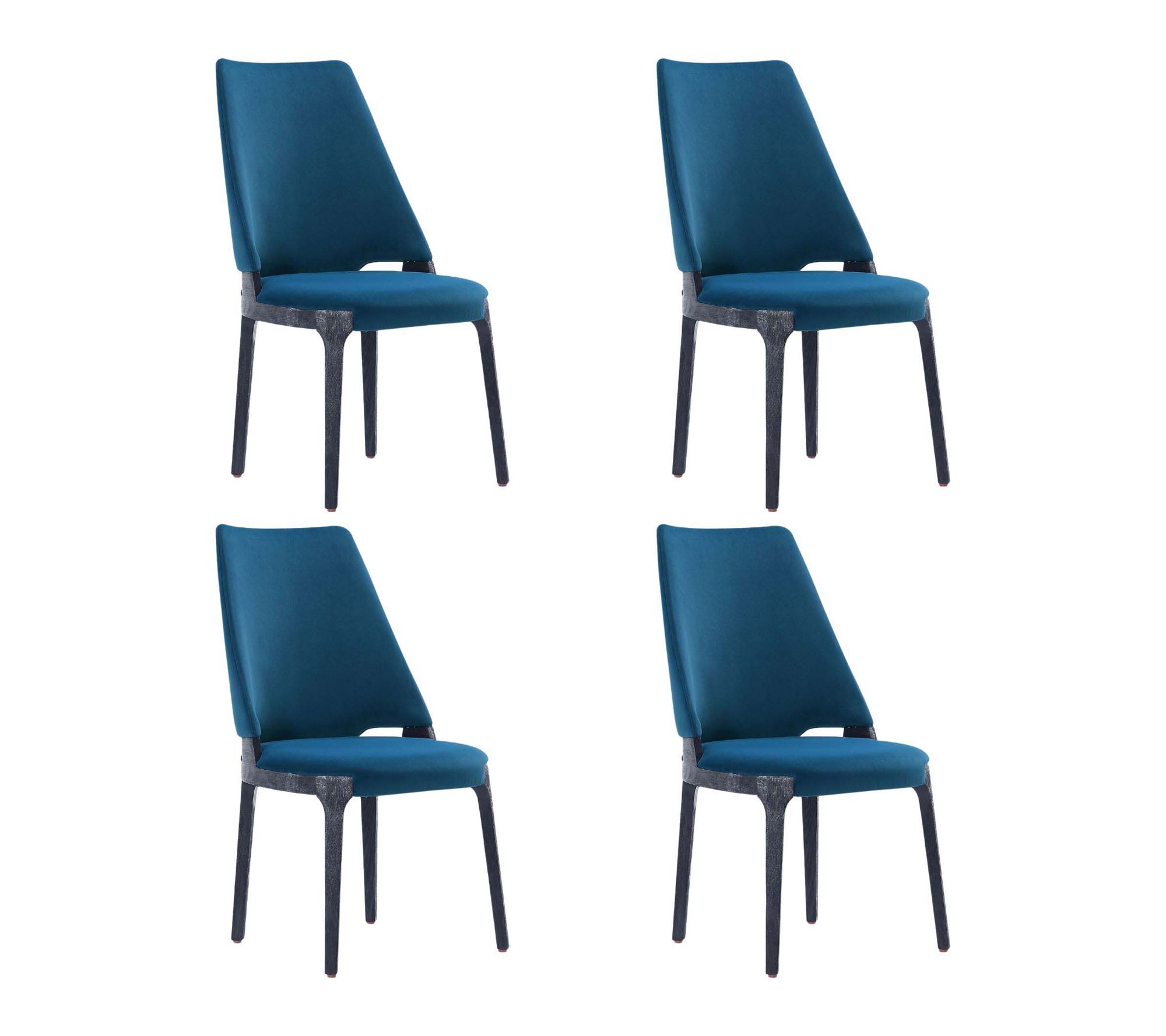 Manhattan Comfort Kara Wood Upholstered DiningChair- Set of 4