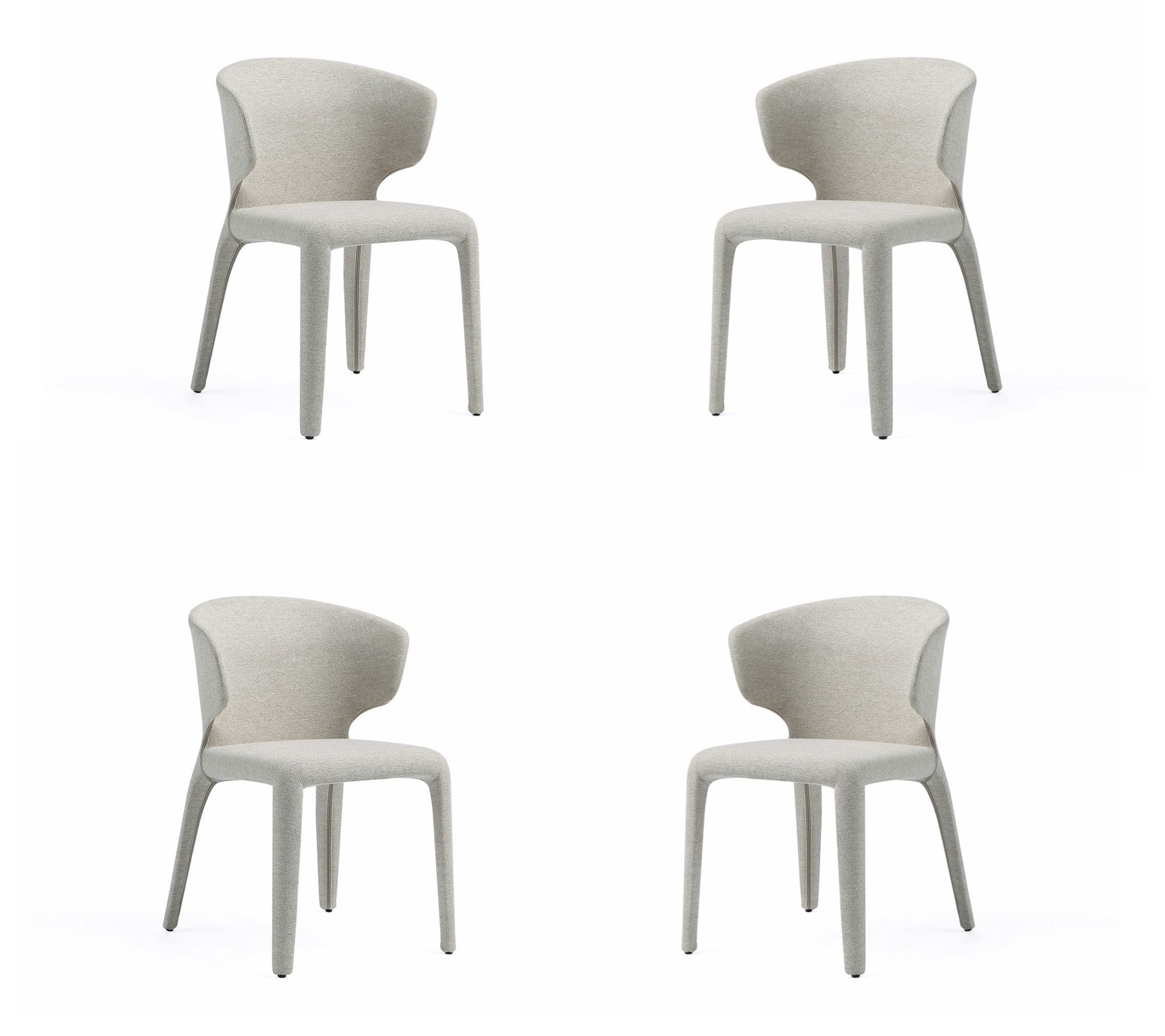 Manhattan Comfort Conrad Upholstered Dining Chair - Set of 4