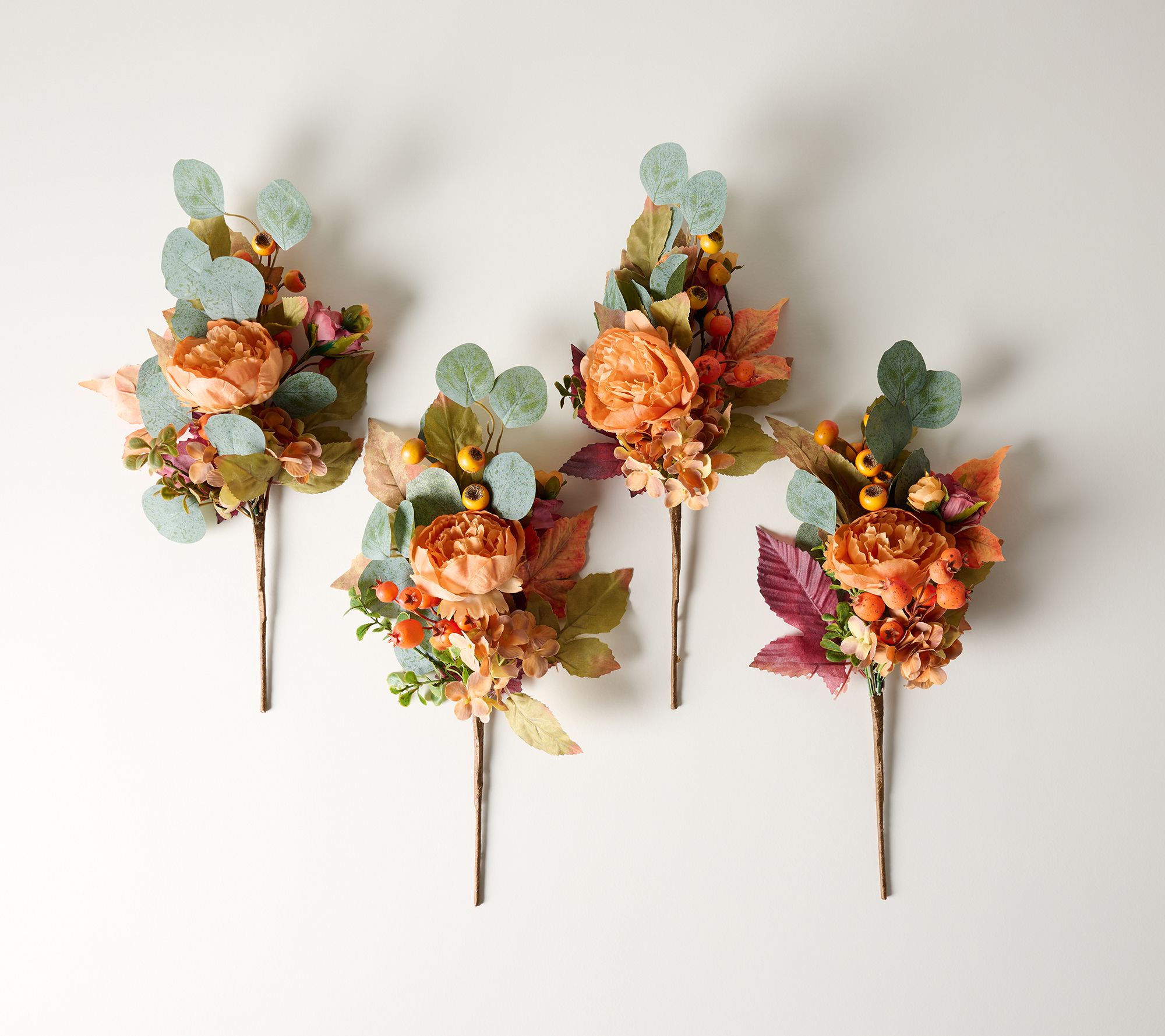 S/4 Autumn Tapestry Ranunculus & Dahlia Picks by Valerie