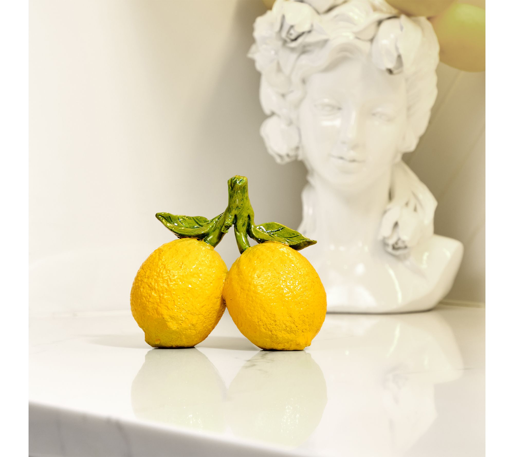 5" Resin Lemon Table Piece By Valerie