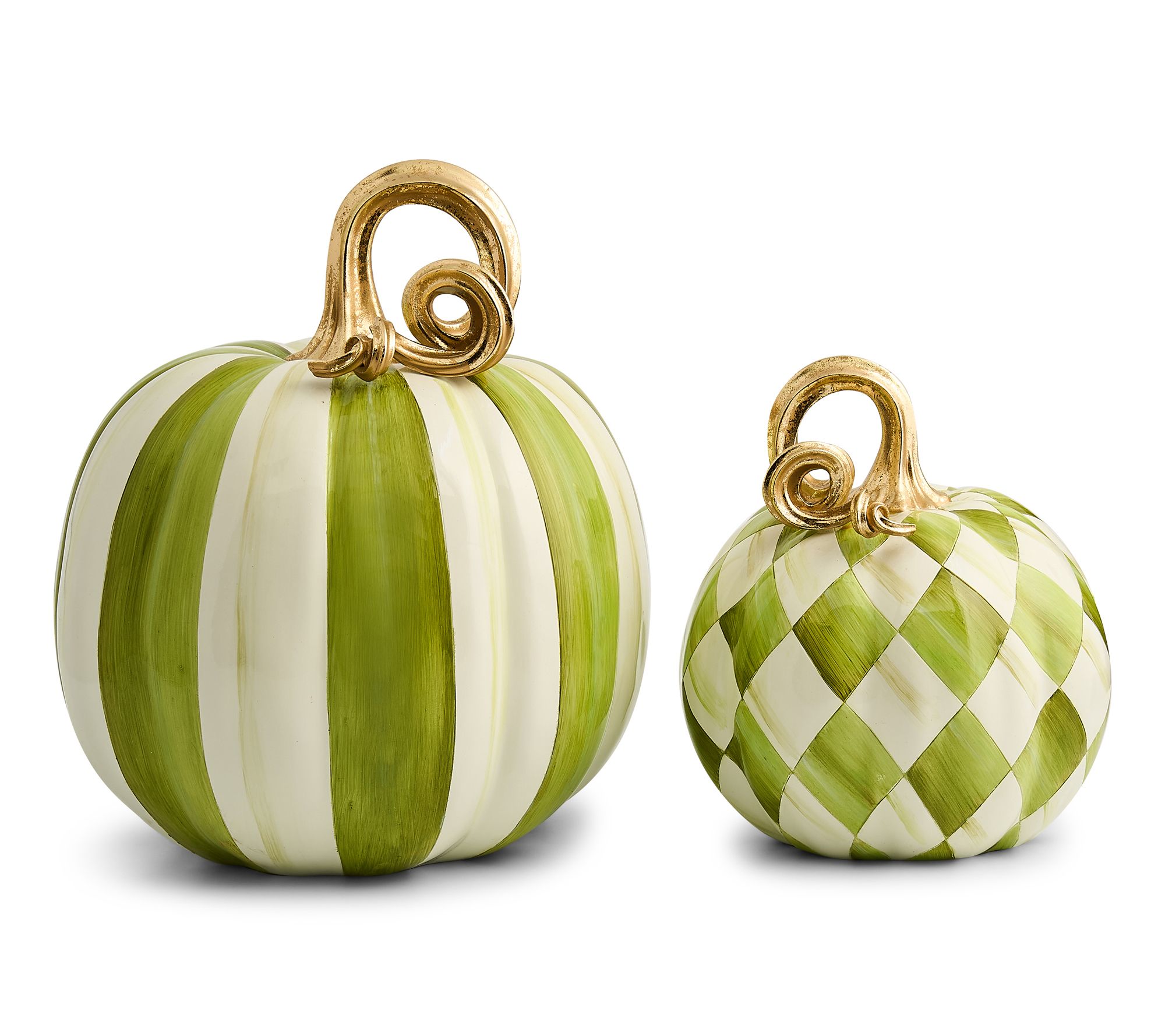 MacKenzie- Childs S/2 Small Harlequin Pumpkins