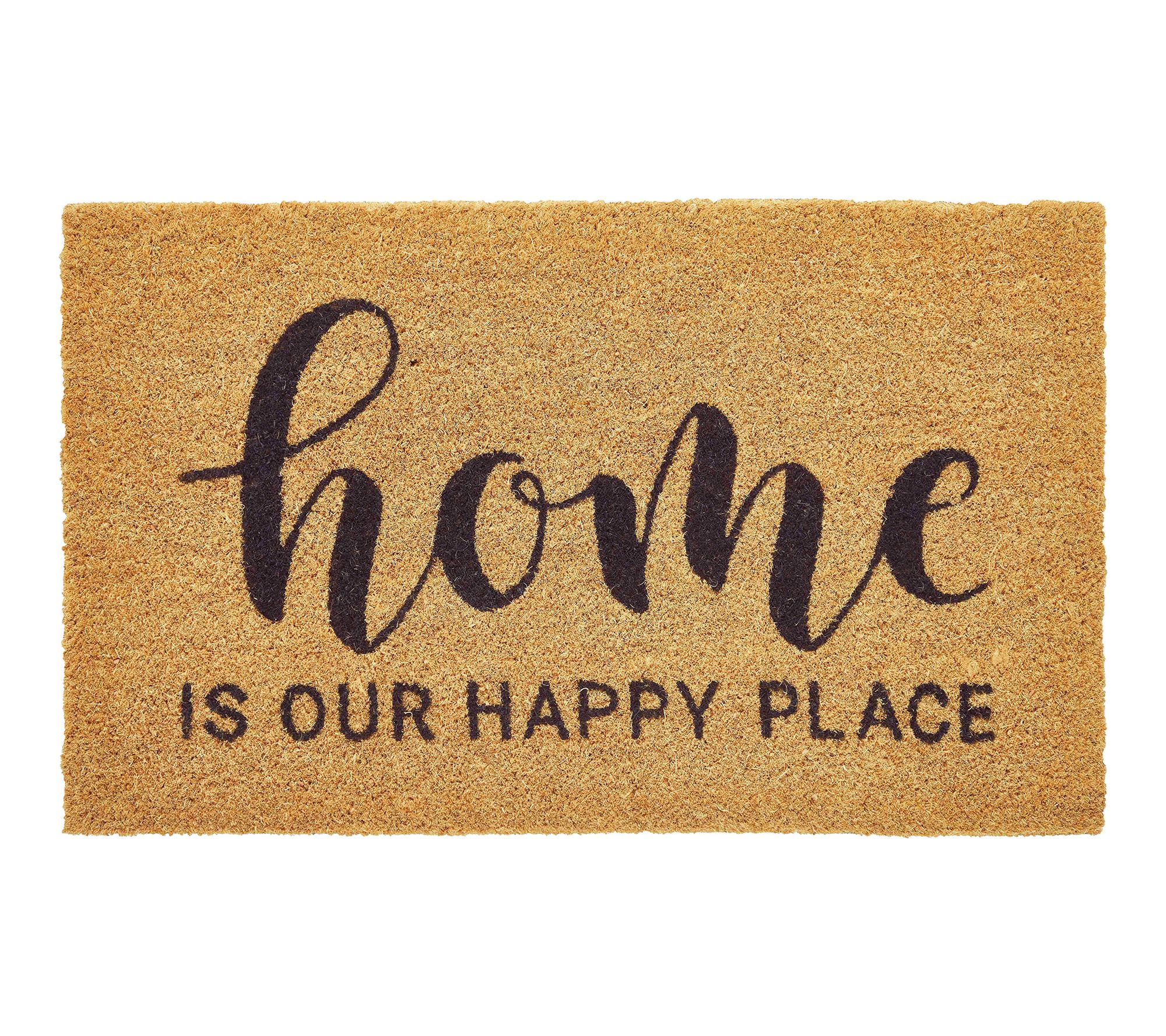 VCNY Home Home Is Our Happy Place\ Coir Doormat, 18" x 30"